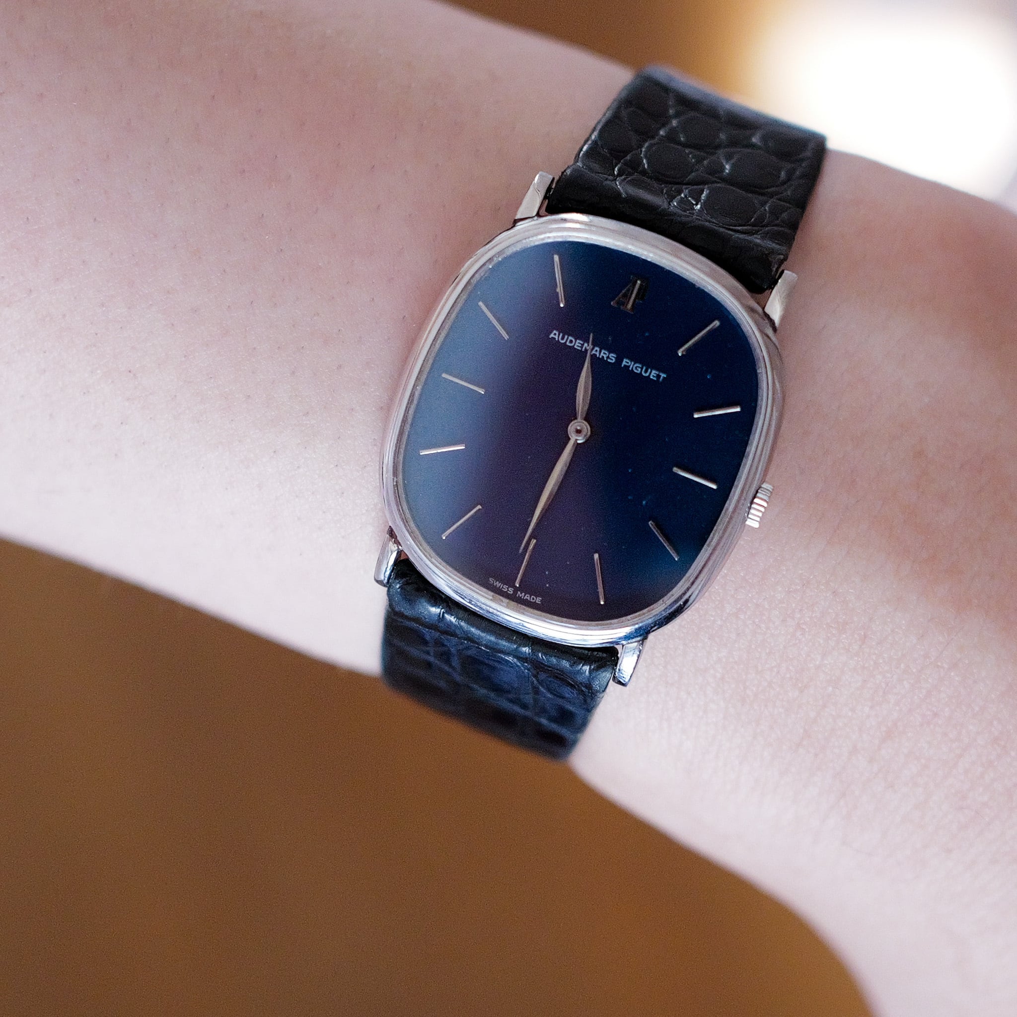 オーデマピゲ エリプス PT ブルー文字盤 プラチナ 手巻き audemars piguet
