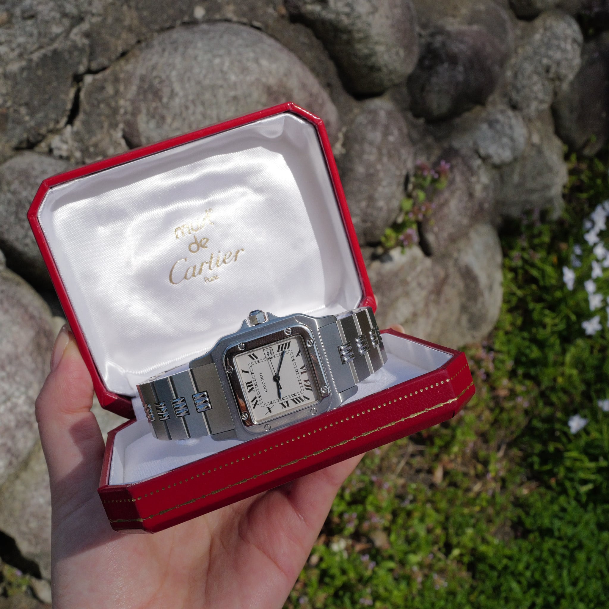 カルティエ サントスガルべLM ref.2960 ゴドロン SS AT