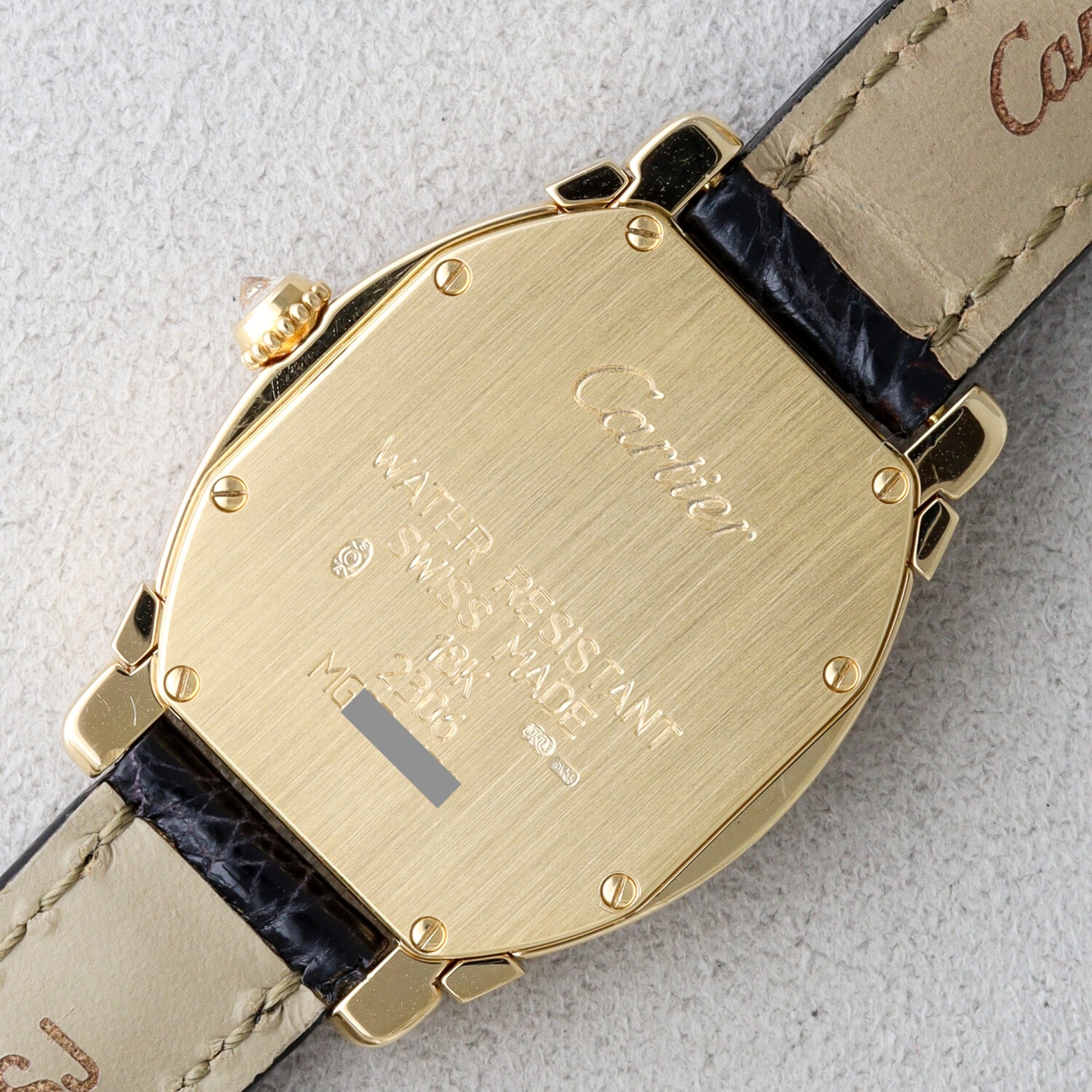 Cartier Tortue Chinoise One-Shot Item YG Diamond Leather