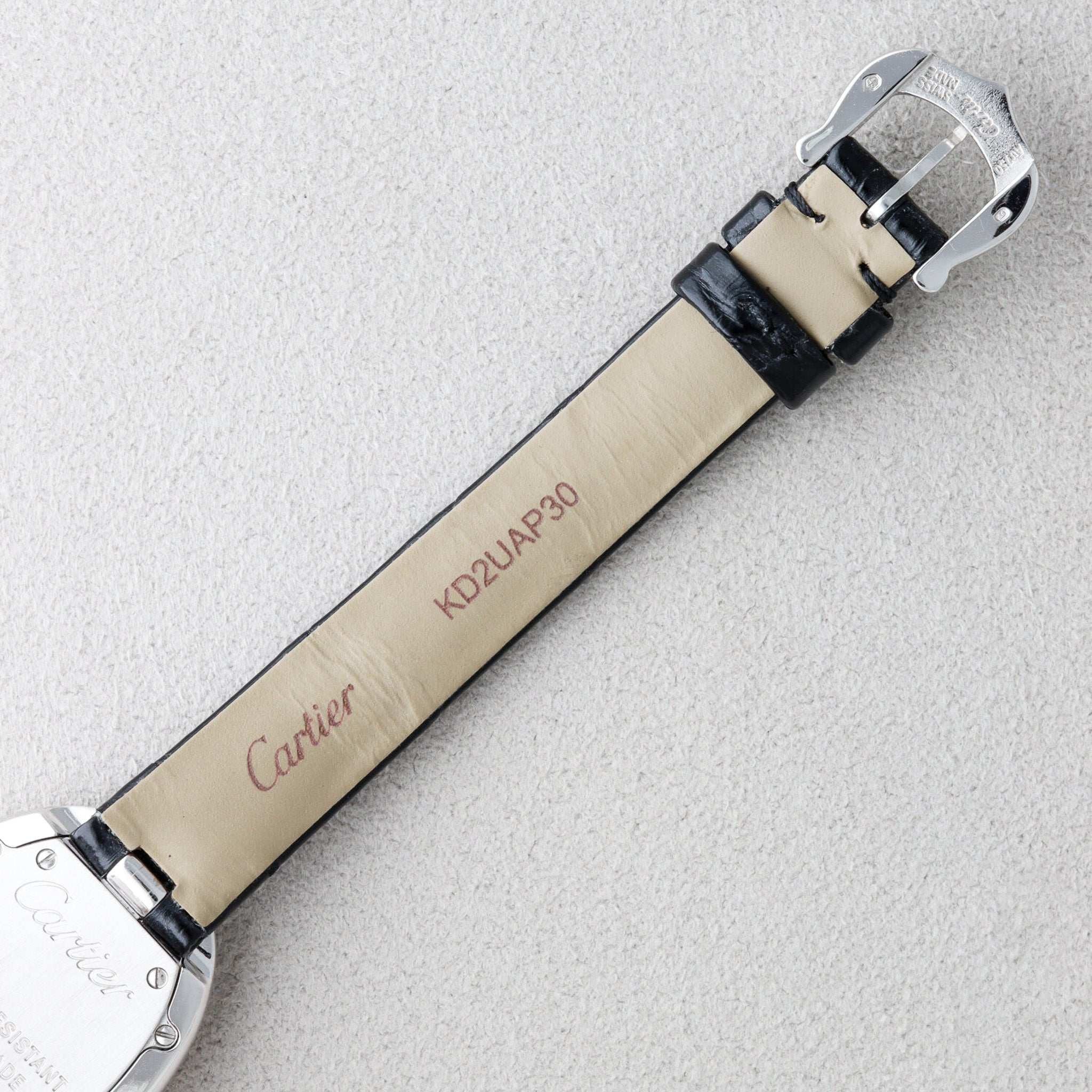 Cartier Baignoire SM White Gold Leather