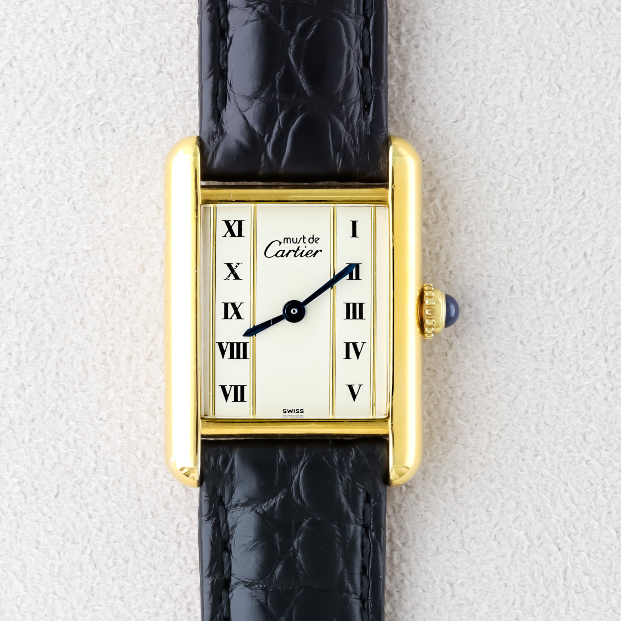 Cartier Must Tank Small Straight Roman Numerals
