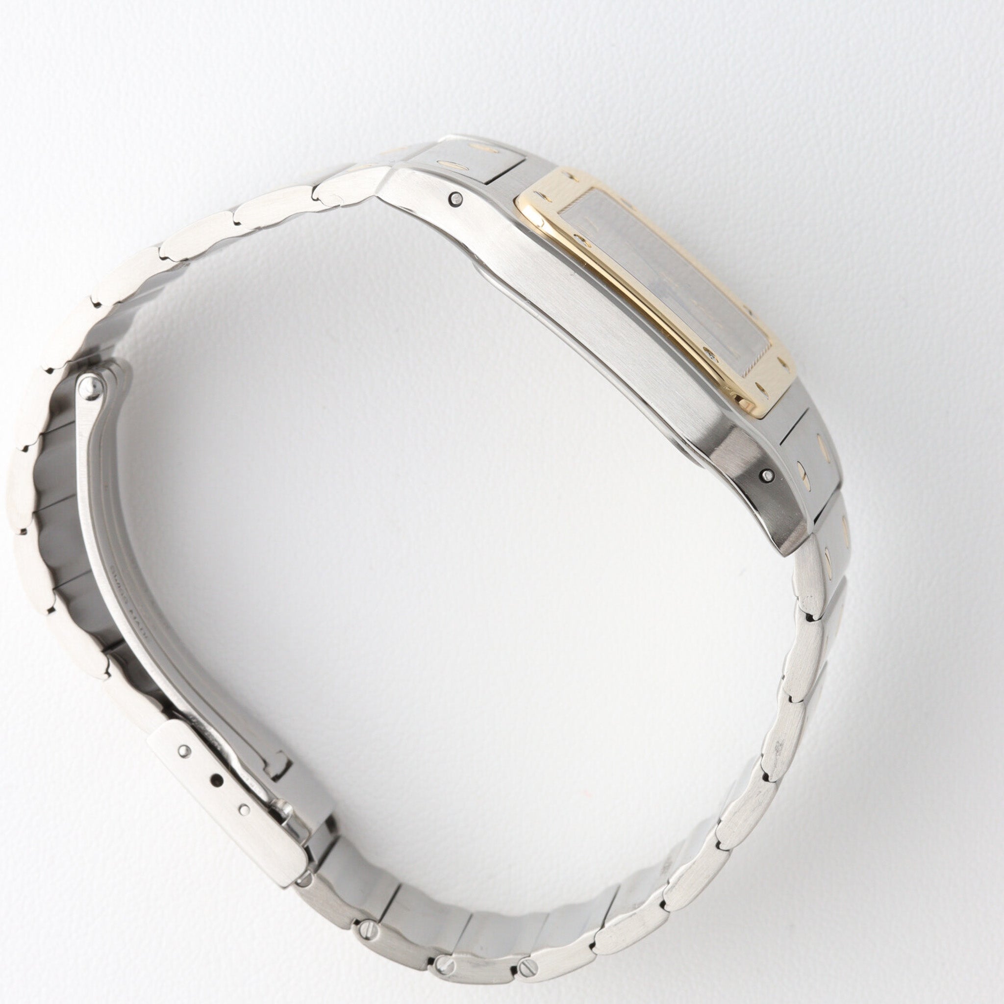 Cartier Santos Galbée LM Quartz Two-Tone Gray Dial