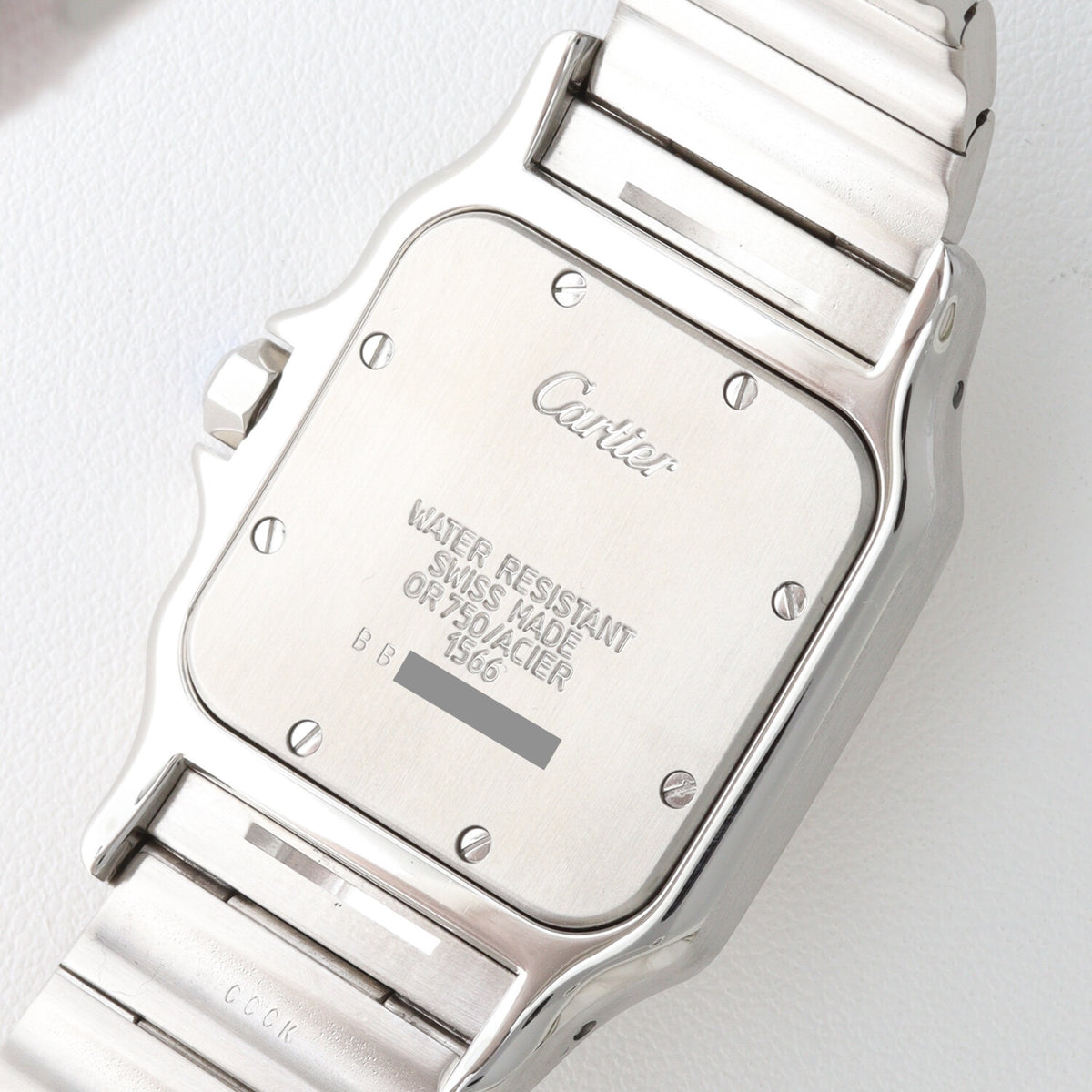 Cartier Santos Galbée LM Quartz Two-Tone Gray Dial