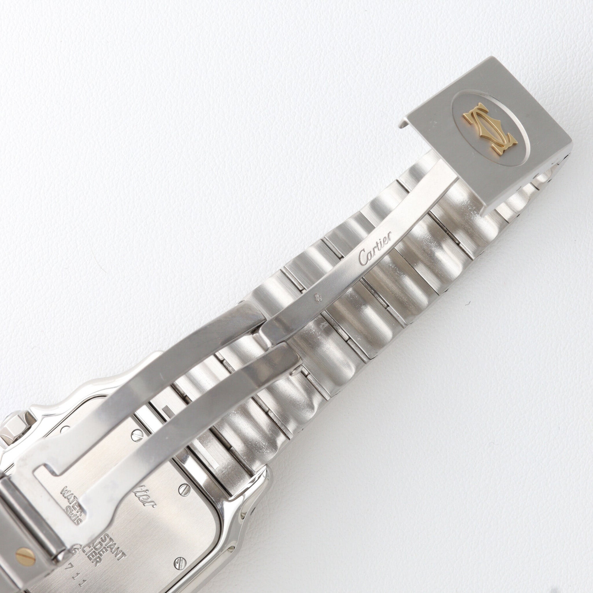 Cartier Santos Galbée LM Quartz Two-Tone Gray Dial