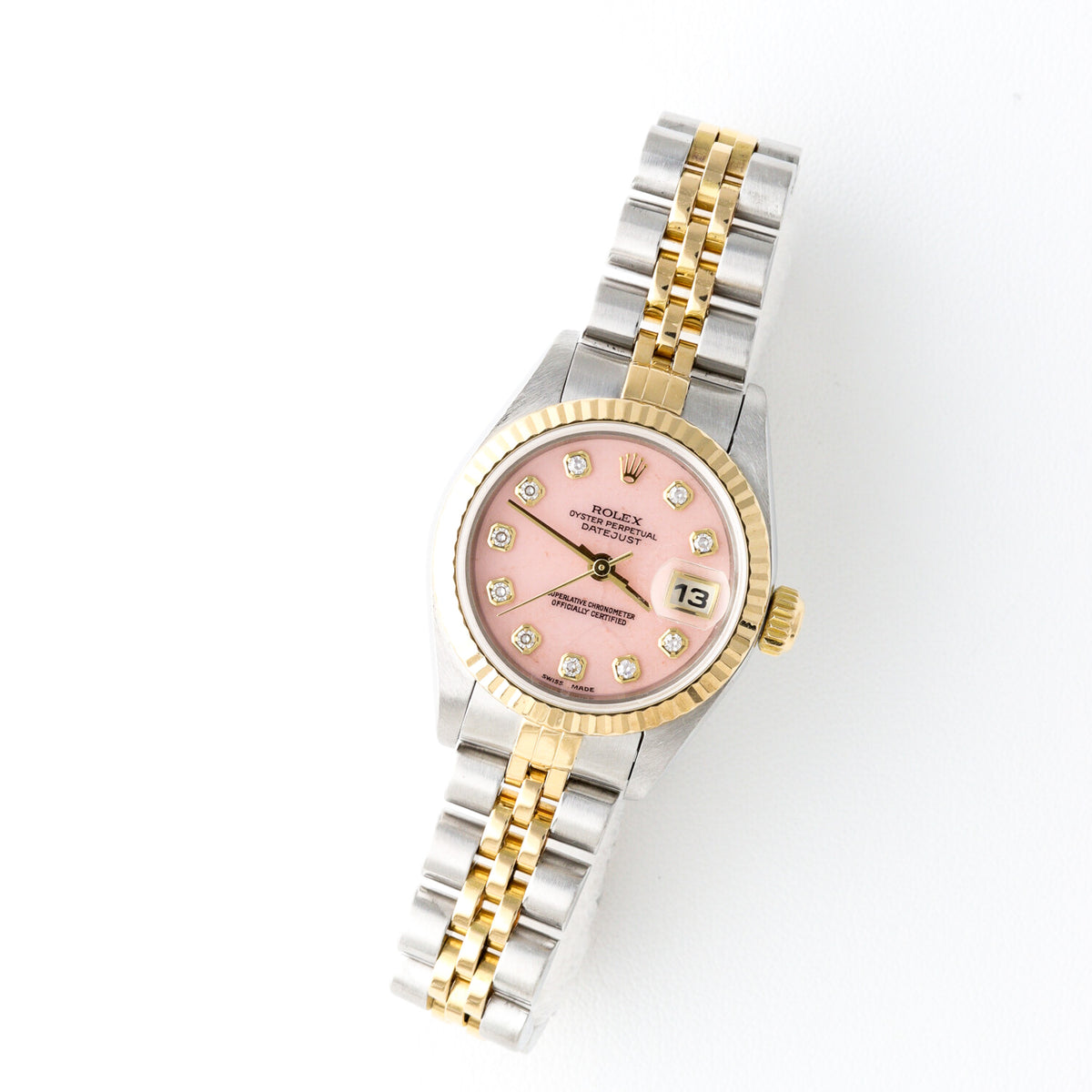 勞力士 Datejust 粉紅蛋白石錶盤間金款