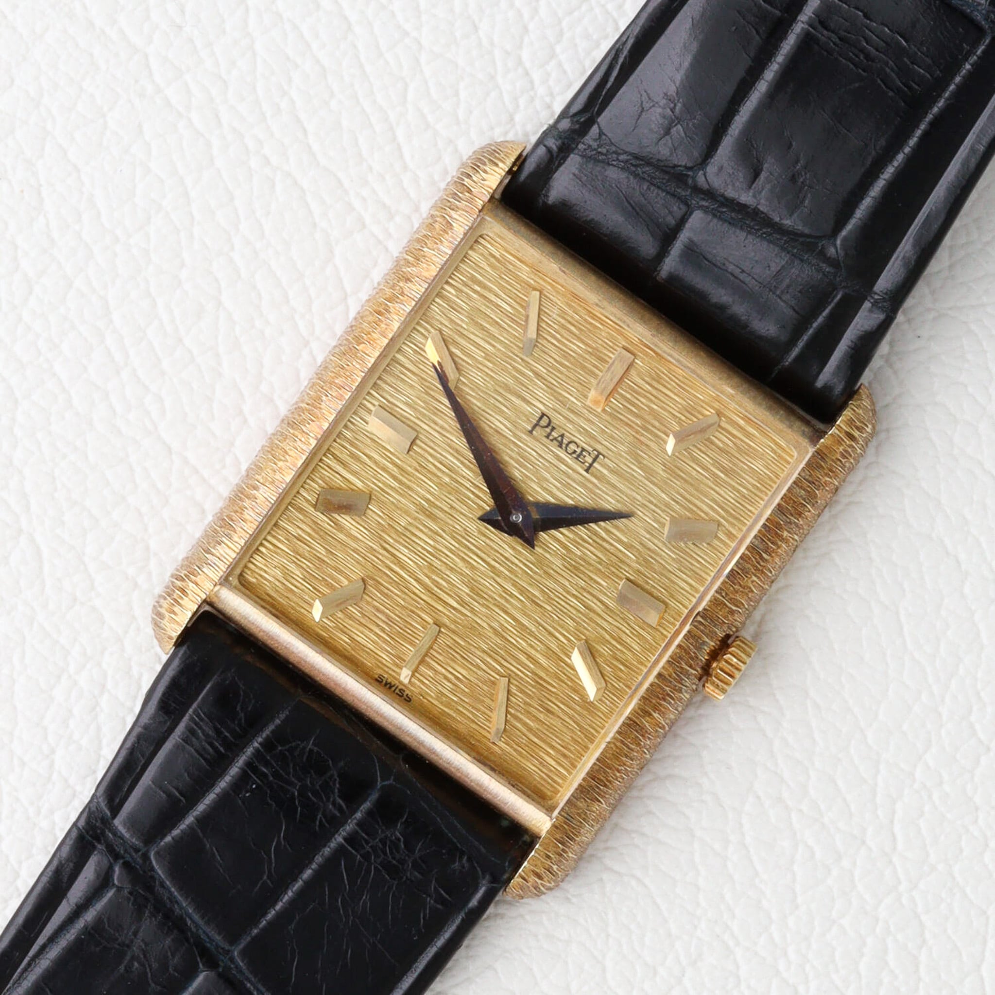 ピアジェ タンク バークダイアル 手巻き 18kYGゴールド piaget