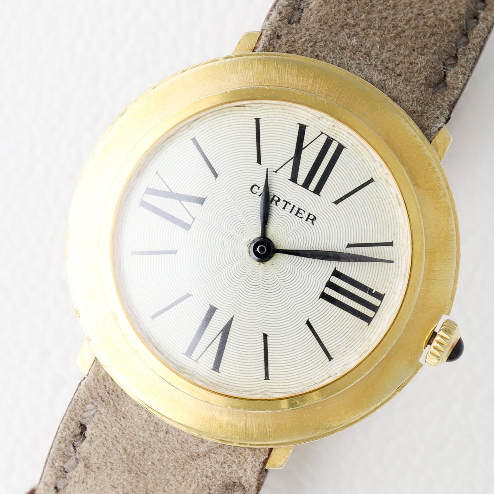 カルティエ ロンド ラウンドワイドベゼル 1970年代 手巻き Ref.7980