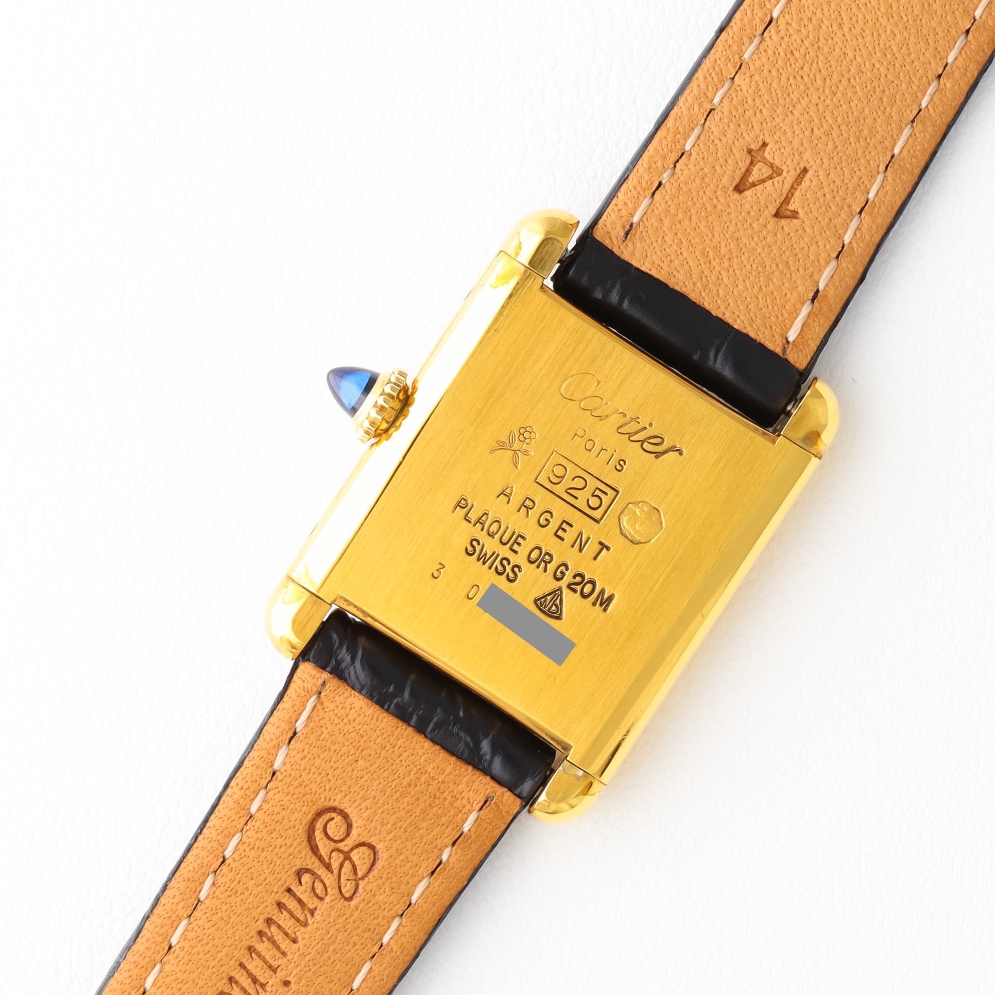 カルティエ マストタンク SM ワインレッド文字盤