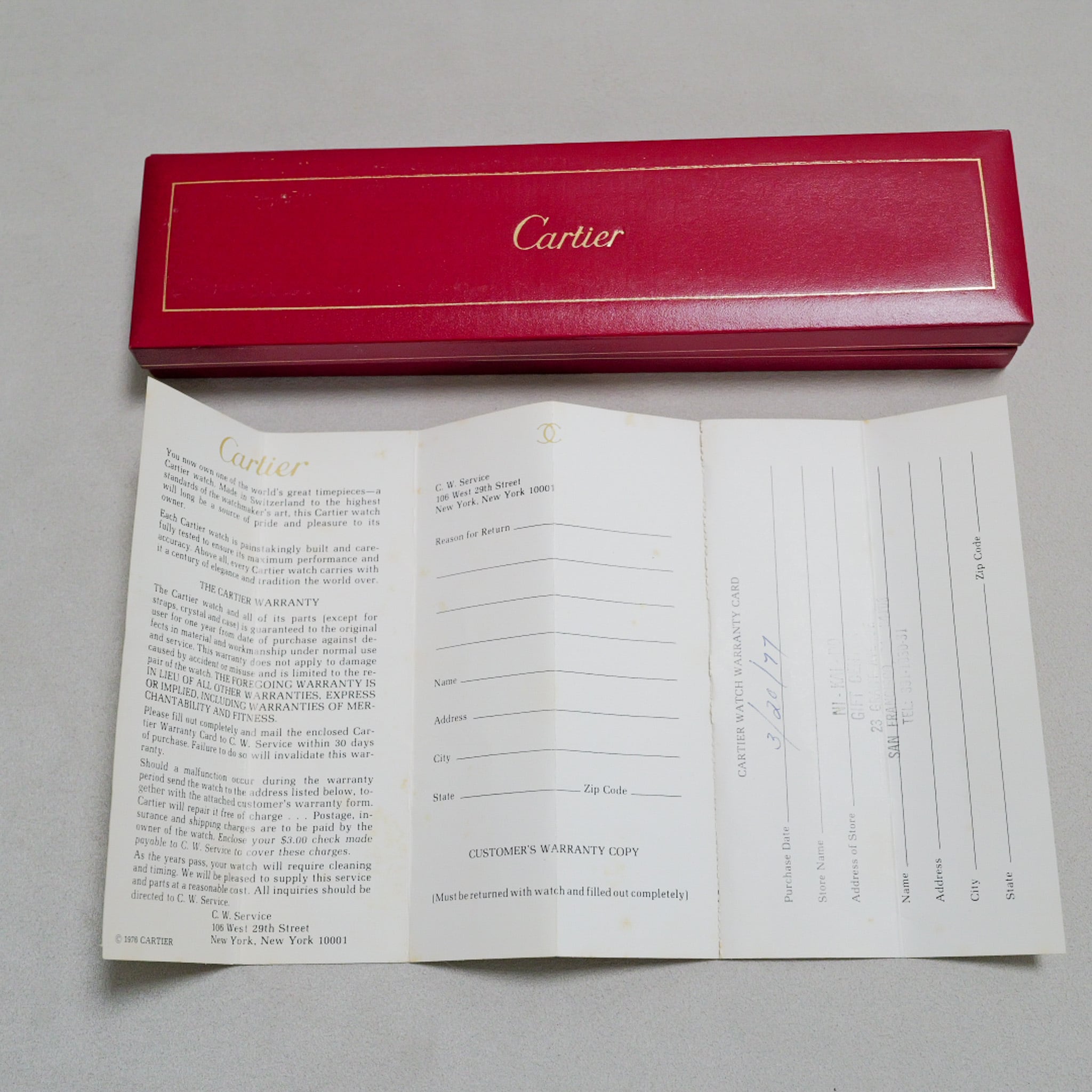 デットストック級 カルティエ プレマストタンク LM 手巻き 箱付き 販売証明書付き
