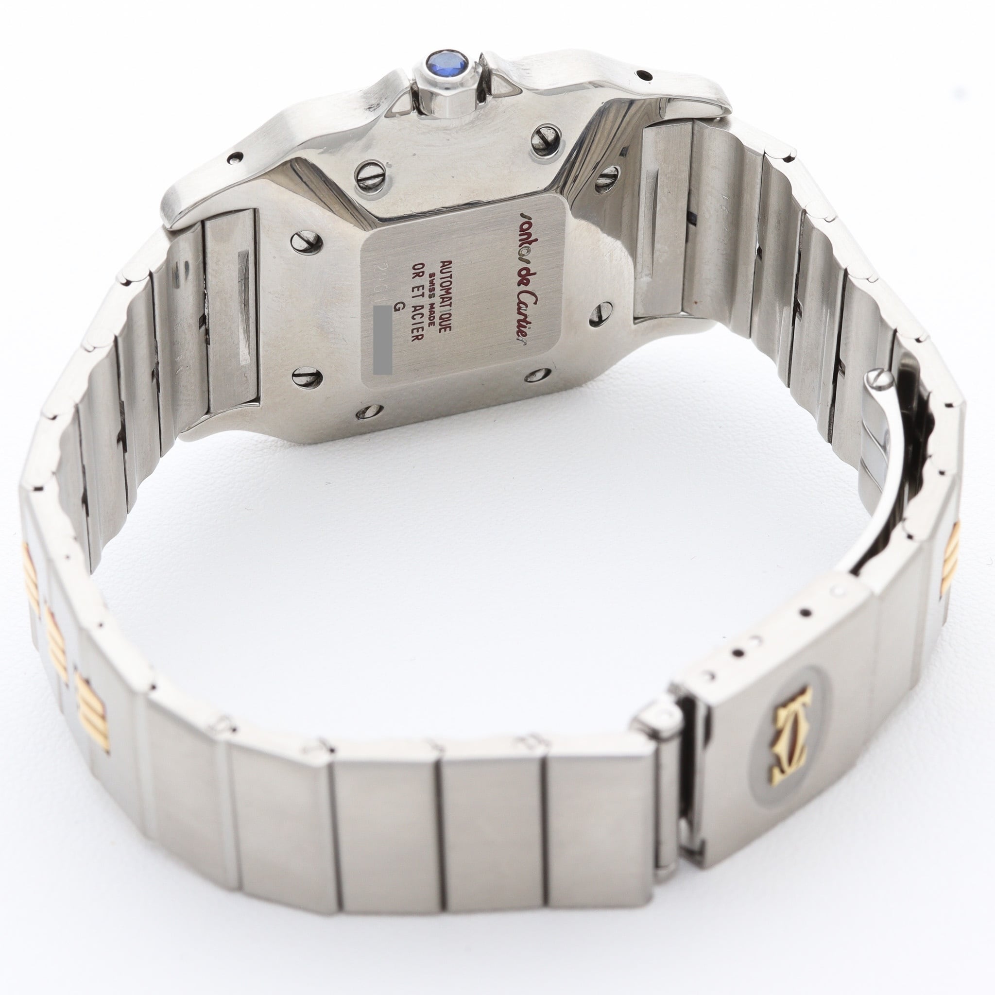 カルティエ サントスガルべ LM ゴドロン コンビ 自動巻き ref.2961 カレ