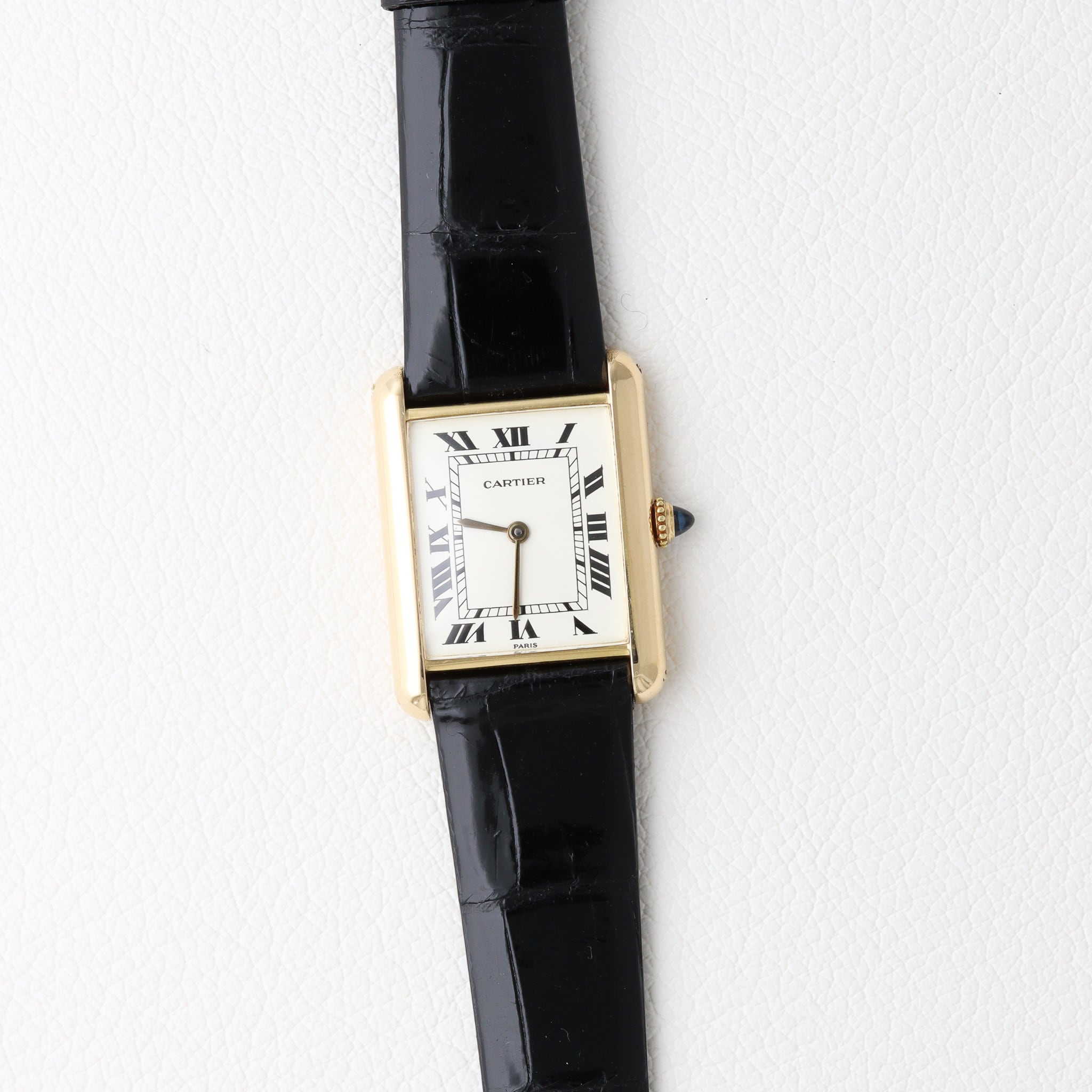 カルティエ タンクルイ 初期 LM PARIS文字盤 手巻き ref.78086 ノークラック 金針