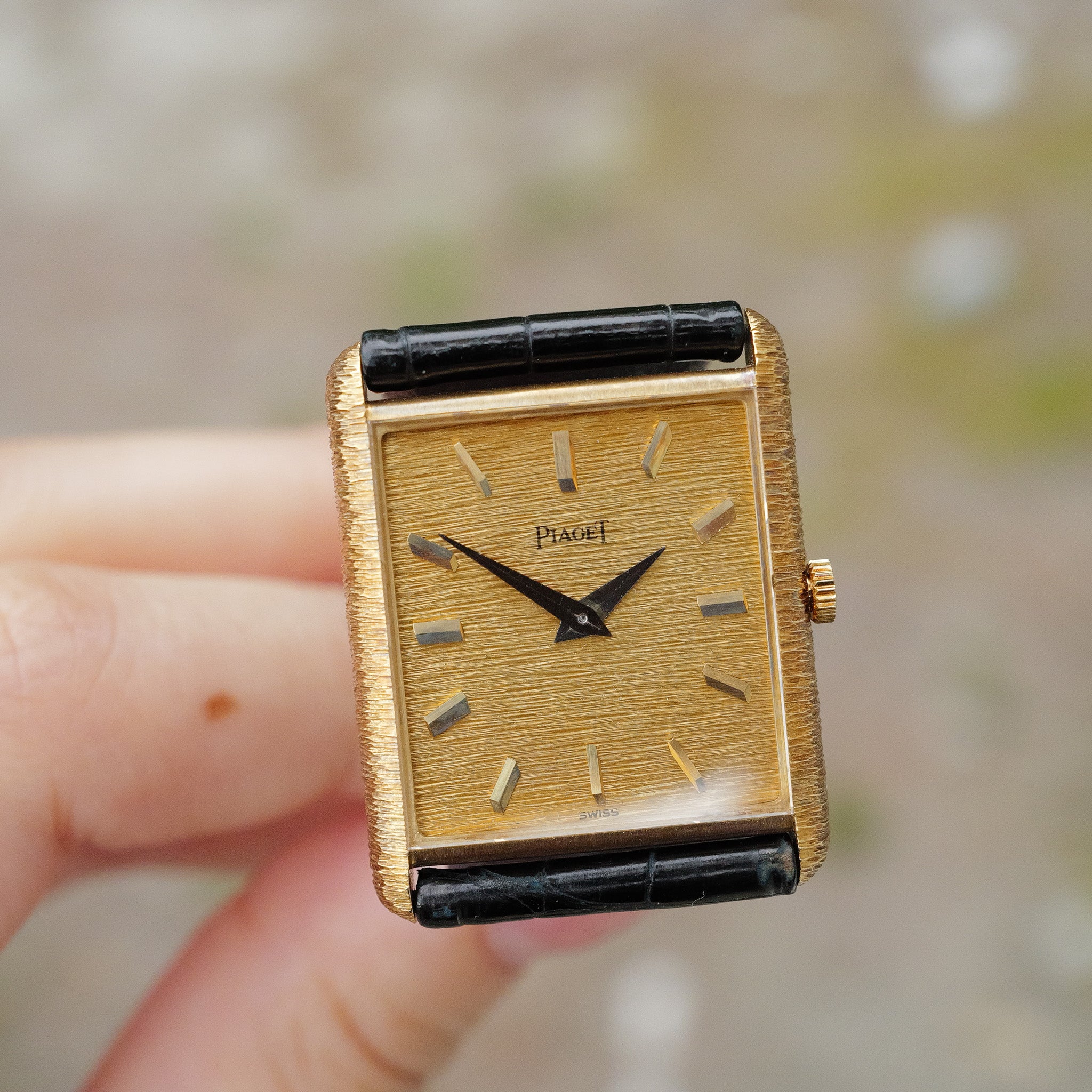 ピアジェ タンク バークダイアル 手巻き 18kYGゴールド piaget