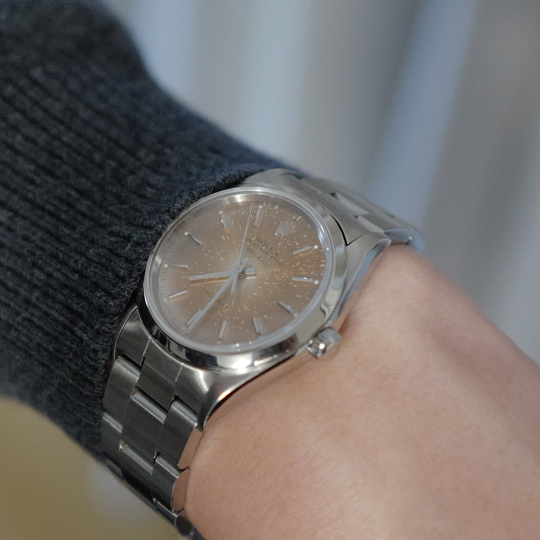 ロレックス エアキング Ref.14000 サーモンピンクダイアル サンバースト ROLEX Air-King