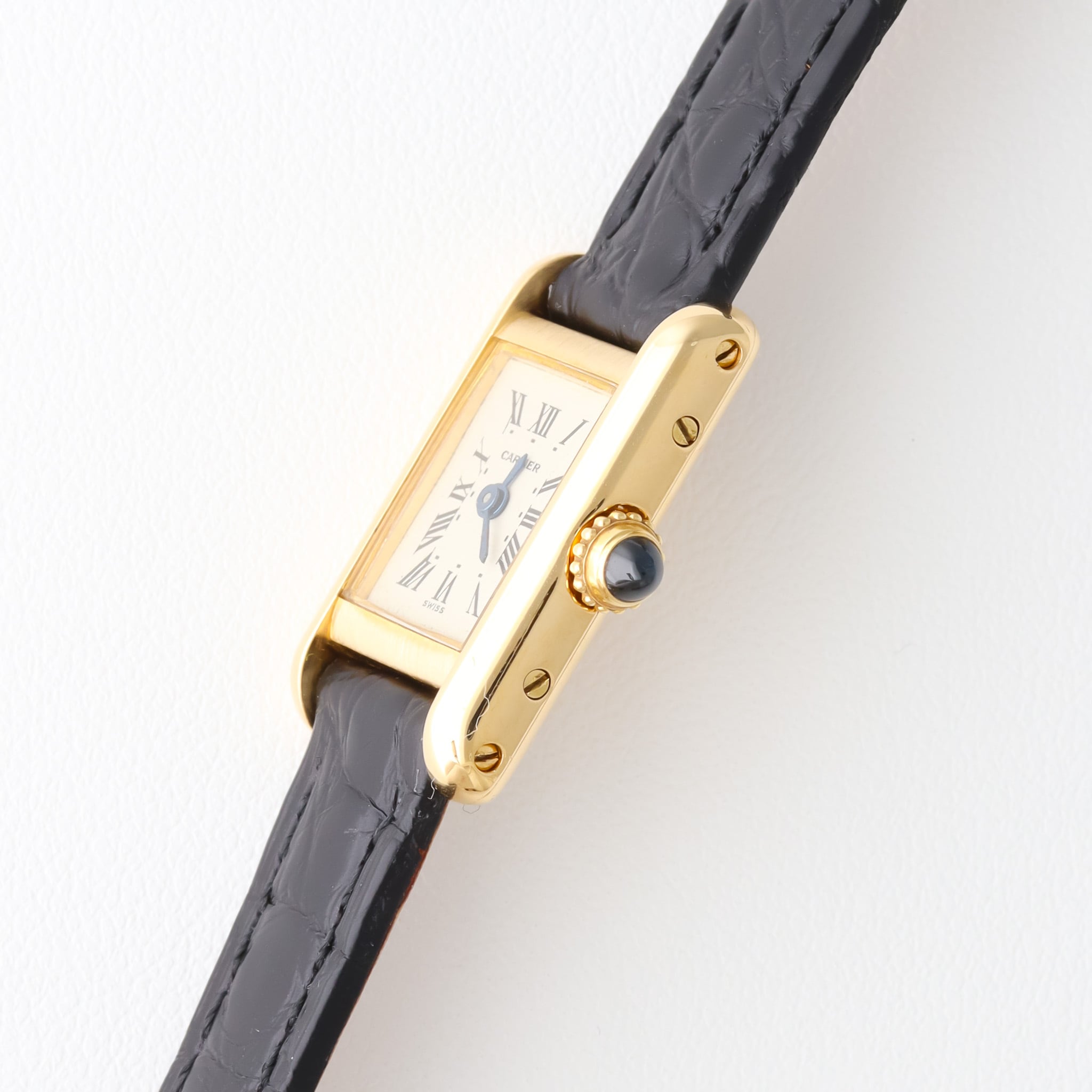 Tank Louis / Mini / yellow gold / Black strap タンクルイ ミニ