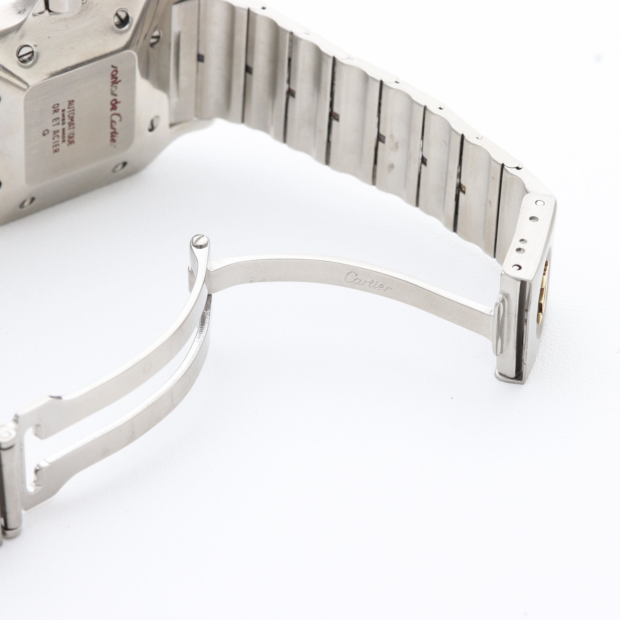 カルティエ サントスガルべ LM ゴドロン コンビ 自動巻き ref.2961 カレ