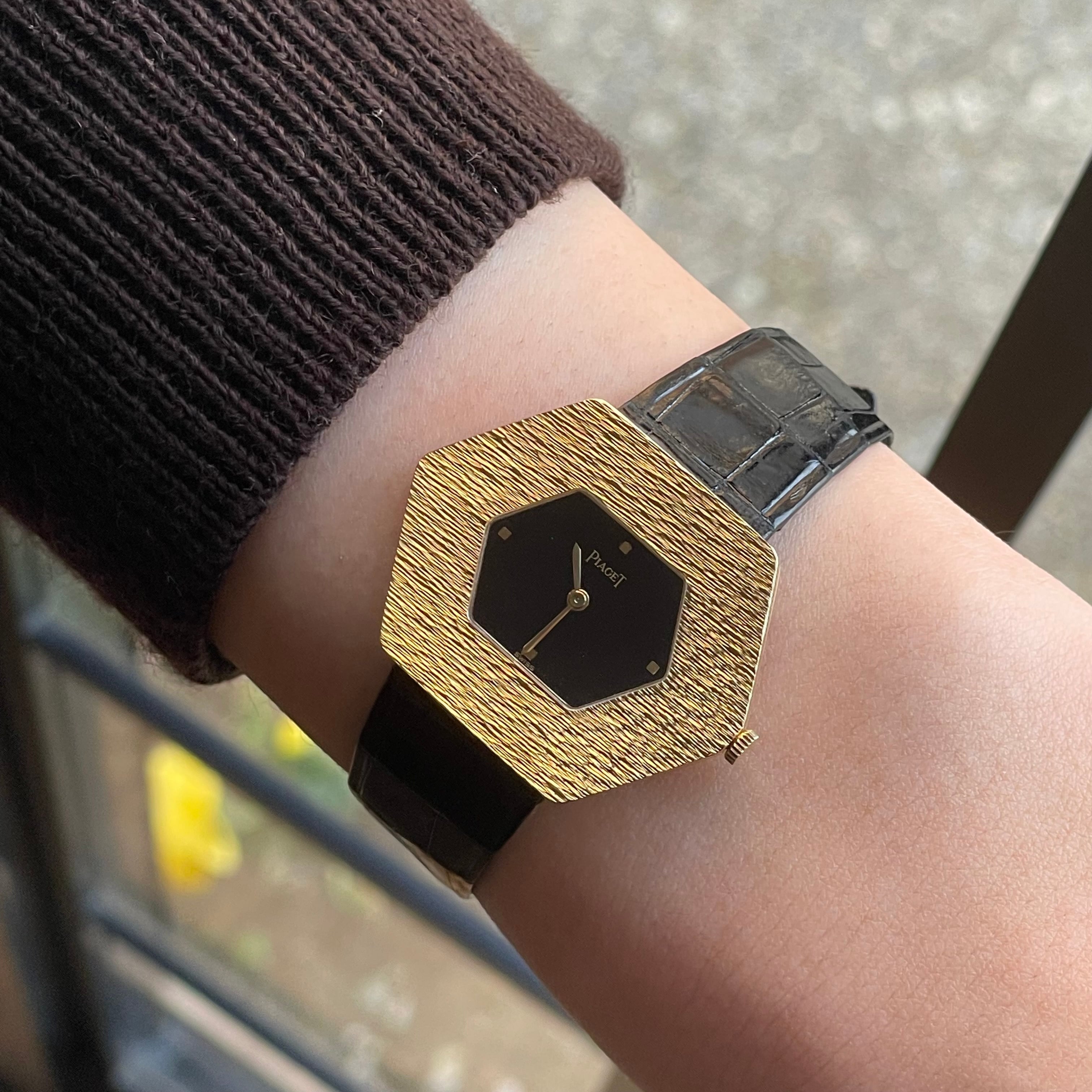 ピアジェ ヘキサゴナル プロトコール バーク 手巻き 18kYGゴールド piaget