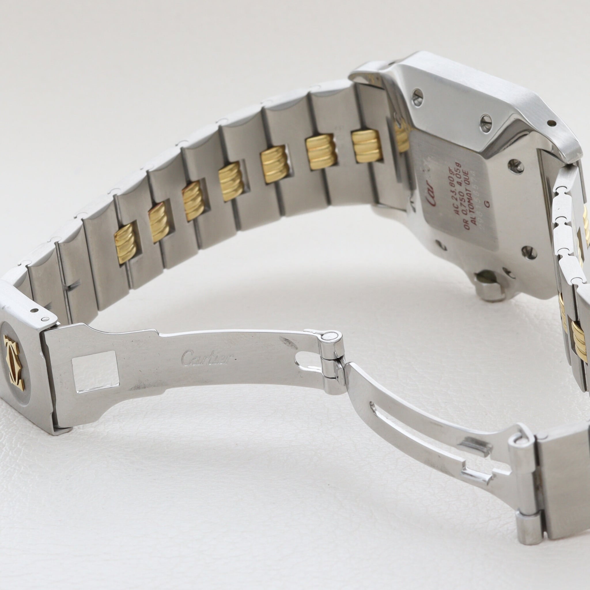 カルティエ サントスガルべ LM ゴドロン コンビ 自動巻き ref.2961 カレ