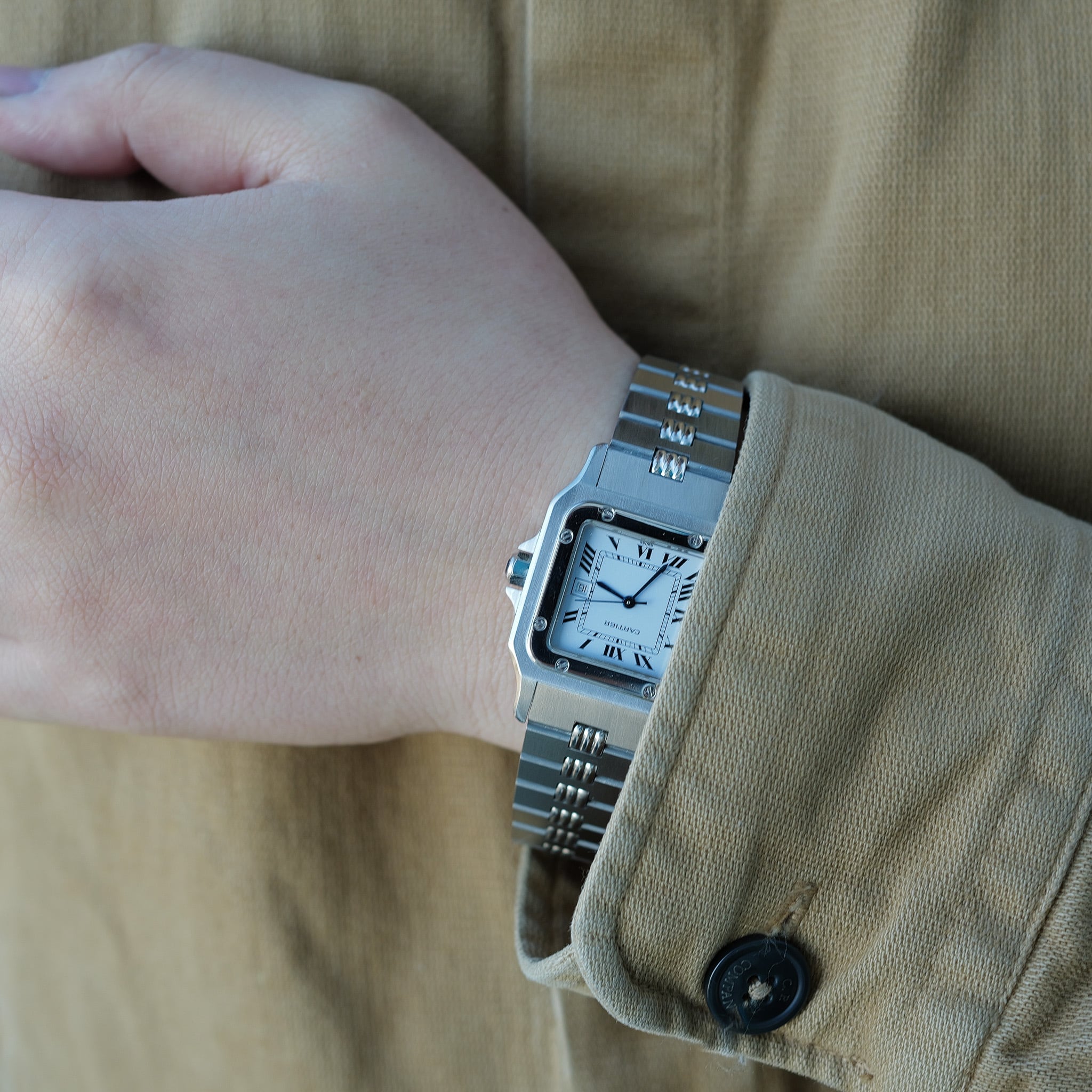 カルティエ サントスガルべLM ref.2960 ゴドロン SS AT