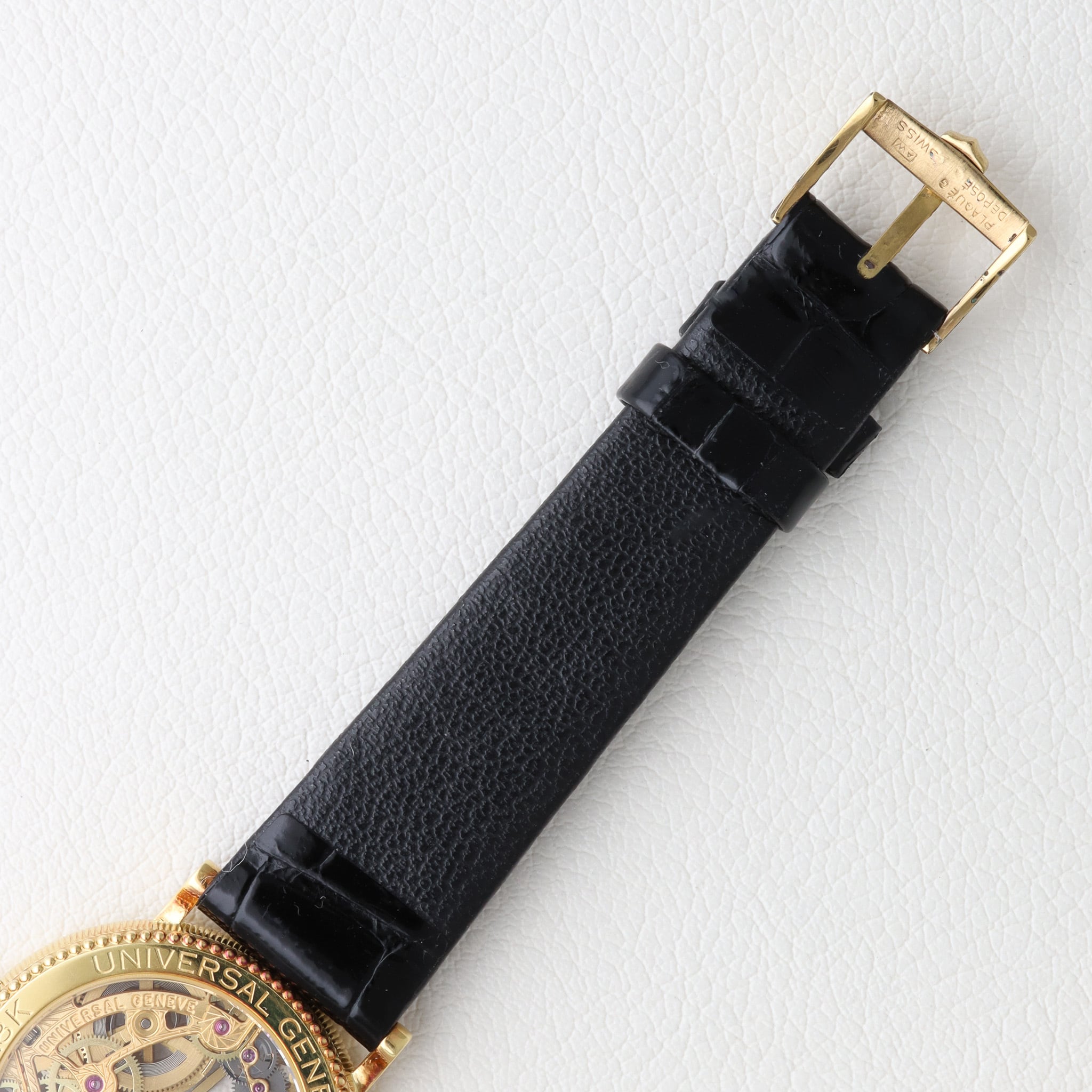 UNIVERSAL GENEVE スケルトン 18kYG 自動巻き マイクロローター 151.11.662