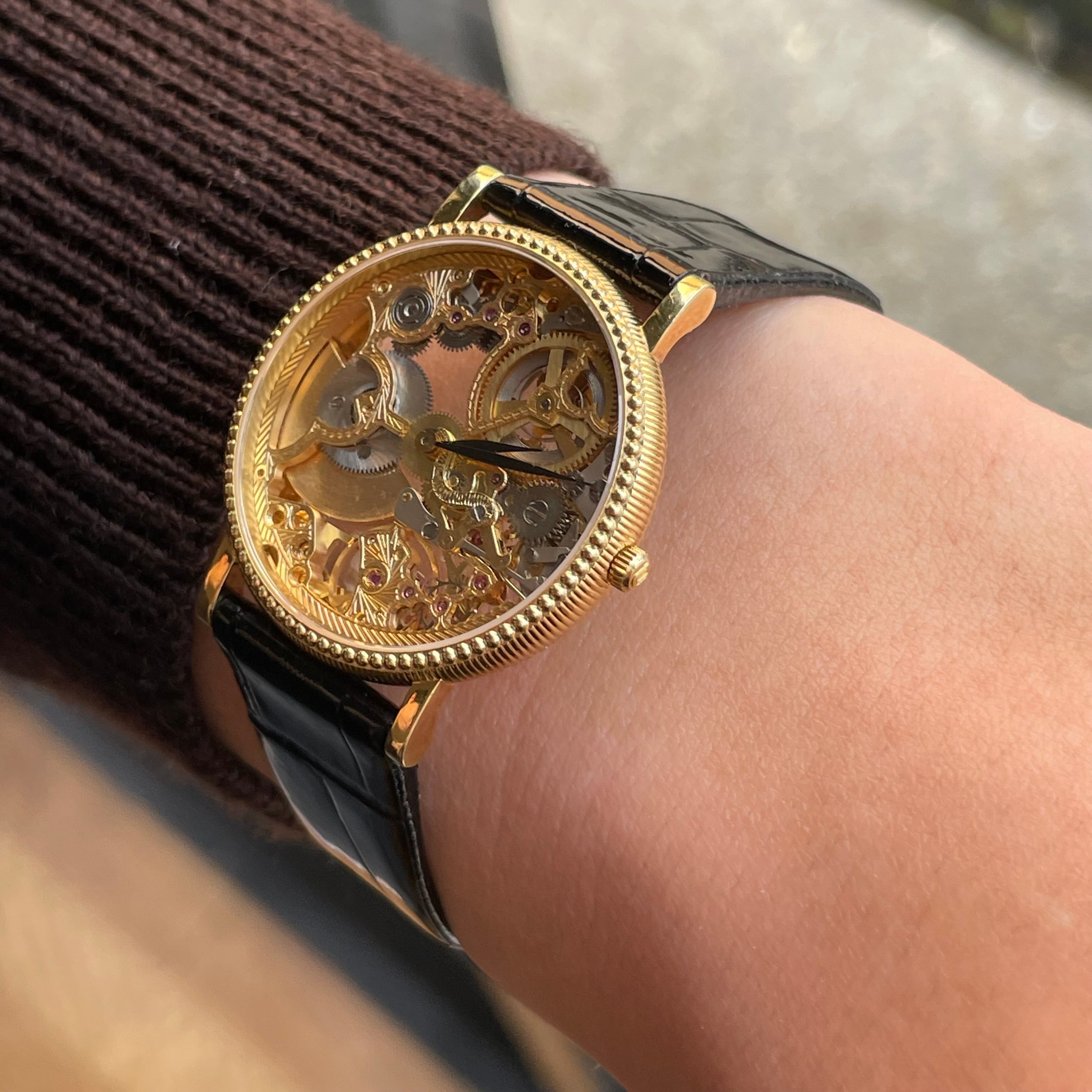 UNIVERSAL GENEVE スケルトン 18kYG 自動巻き マイクロローター 151.11.662