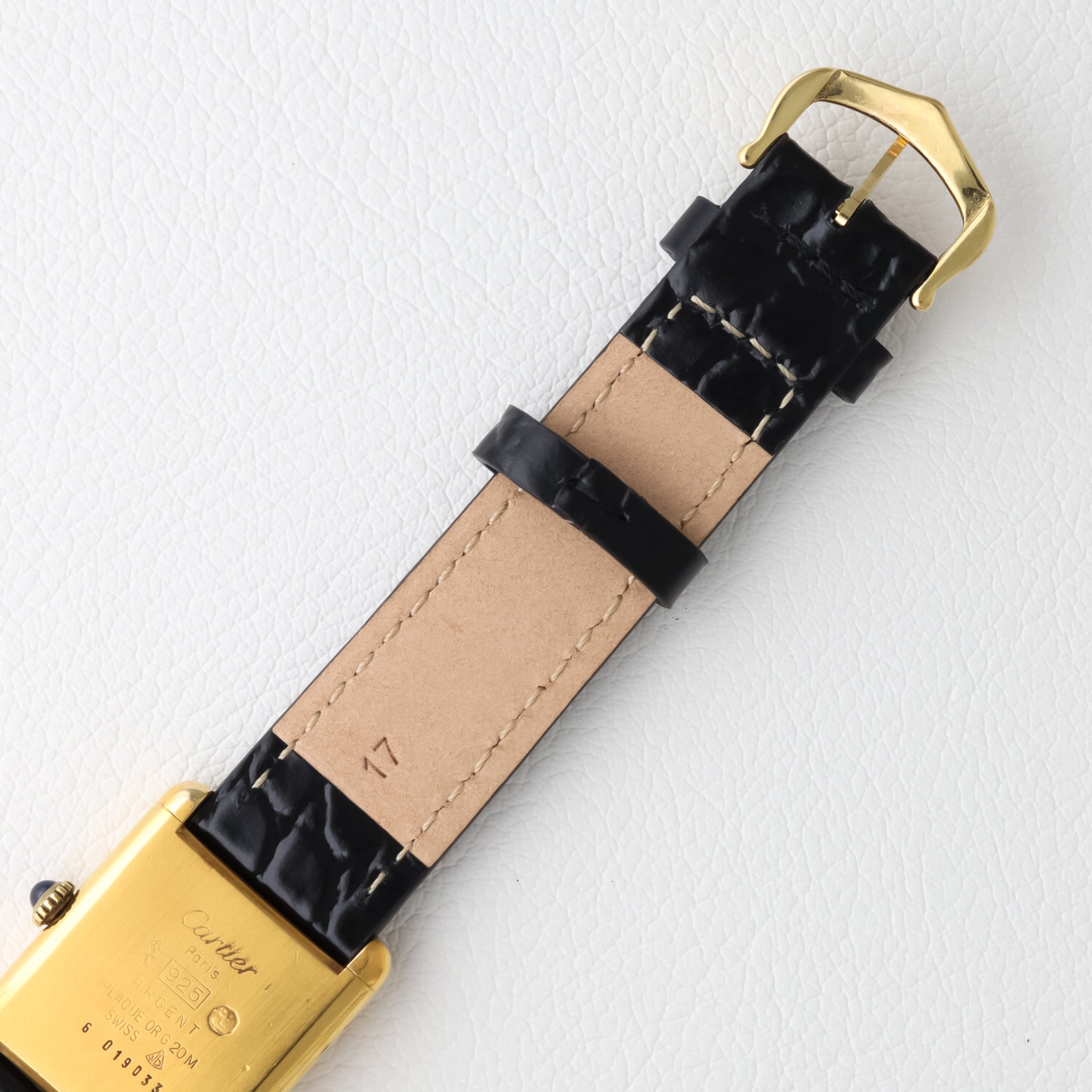カルティエ マストタンクLM 黒文字盤