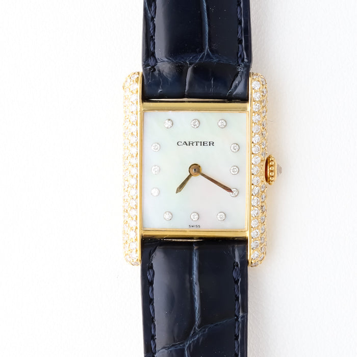 Cartier / Tank Louis Cartier / Yellow Gold / Tank Louis SM Gold Original Diamond Hand-wound