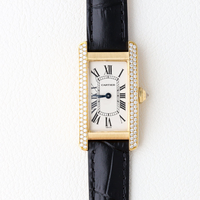 Cartier / Tank Americaine / SM / Yellow Gold / 18K YG｜Factory Diamonds｜Tank Américaine