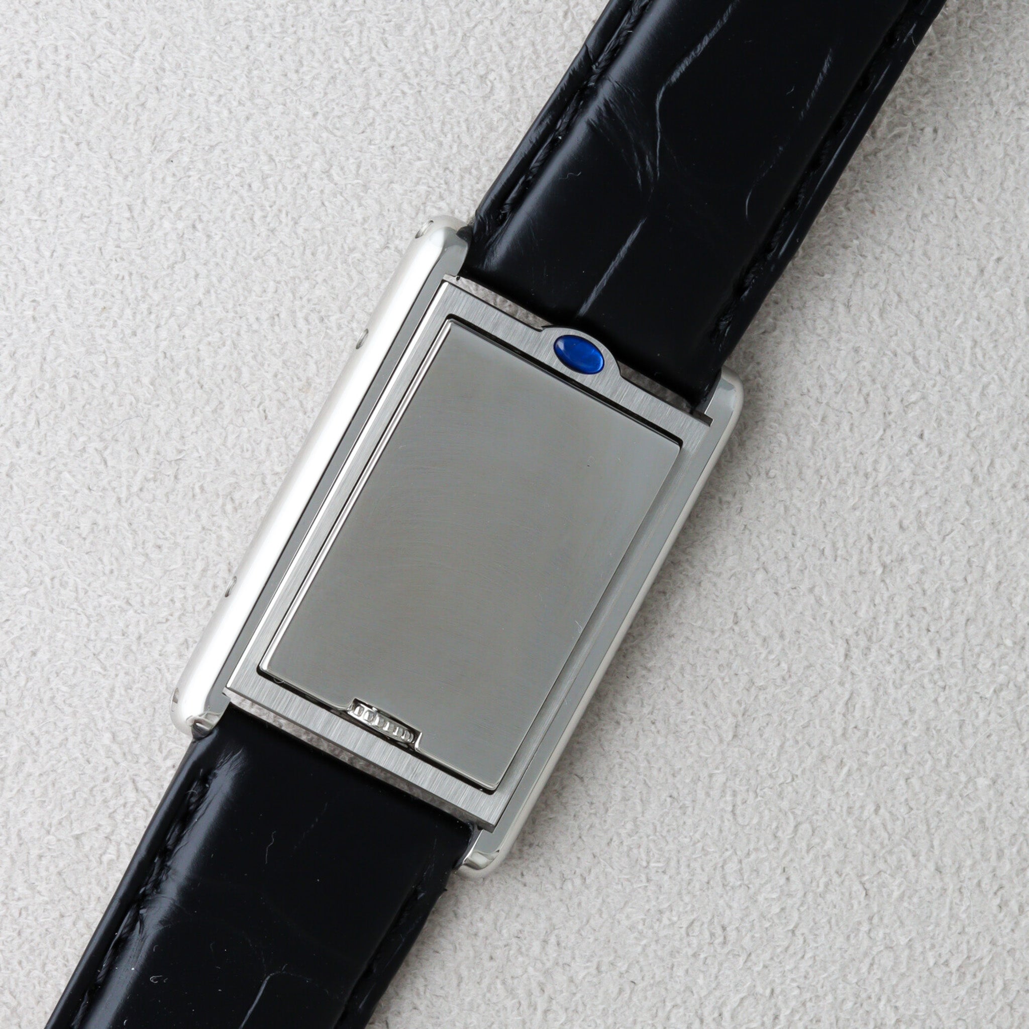 Tank Basculante MM SS blue dial mirrored case