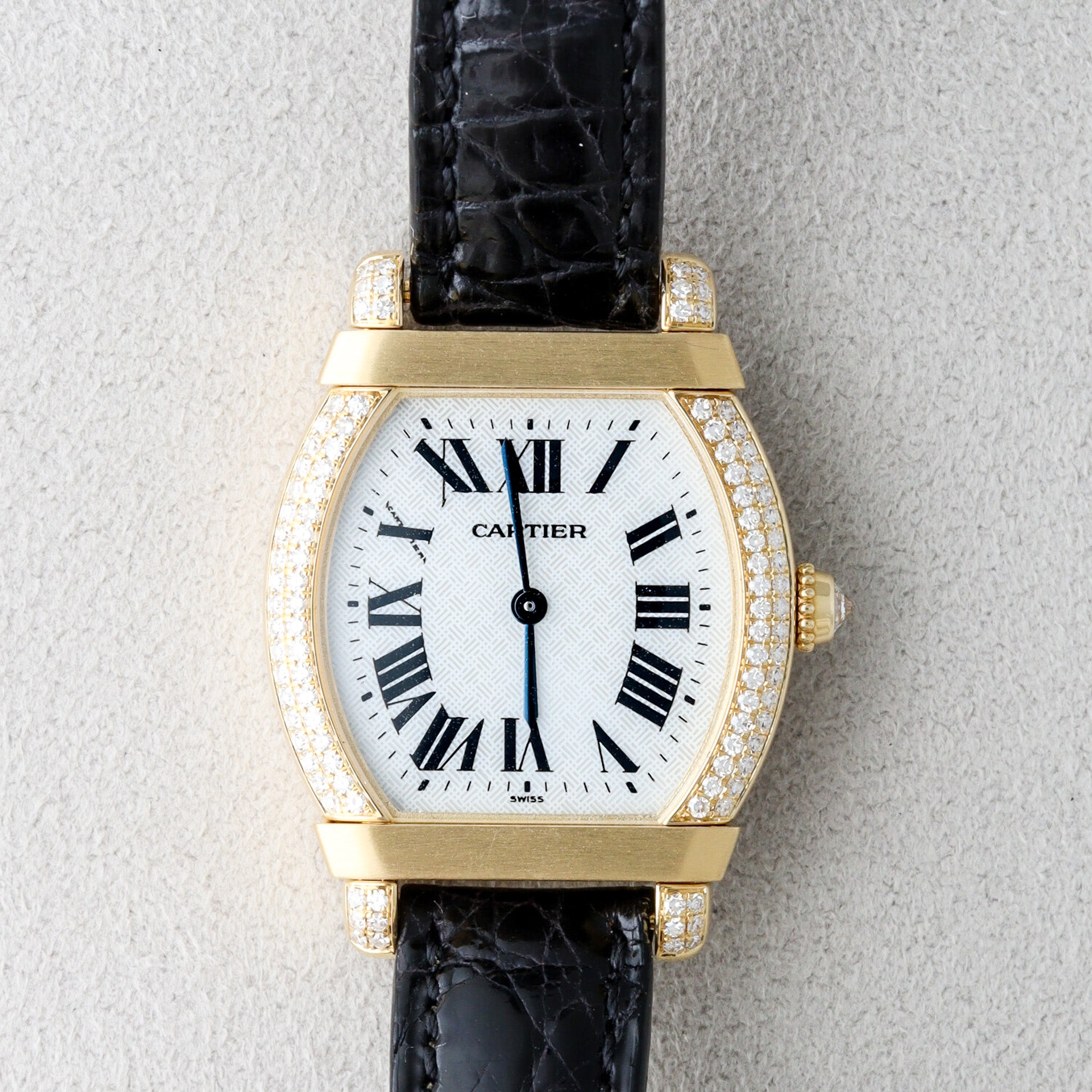 Cartier Tortue Chinoise One-Shot Item YG Diamond Leather