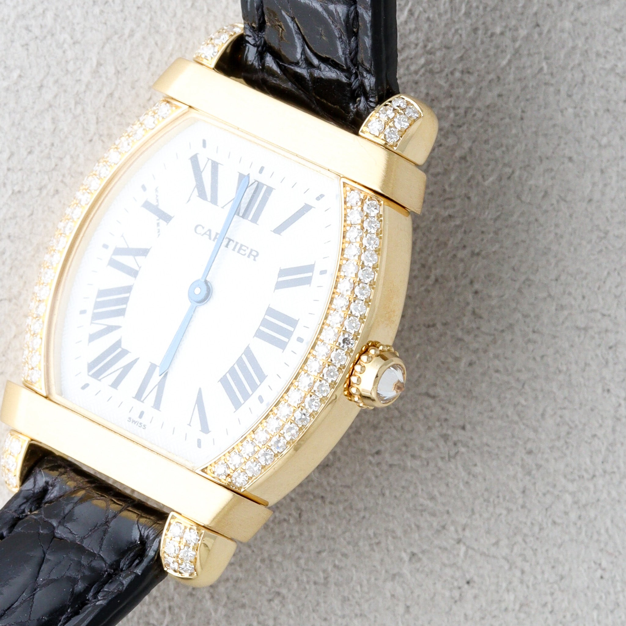 Cartier Tortue Chinoise One-Shot Item YG Diamond Leather