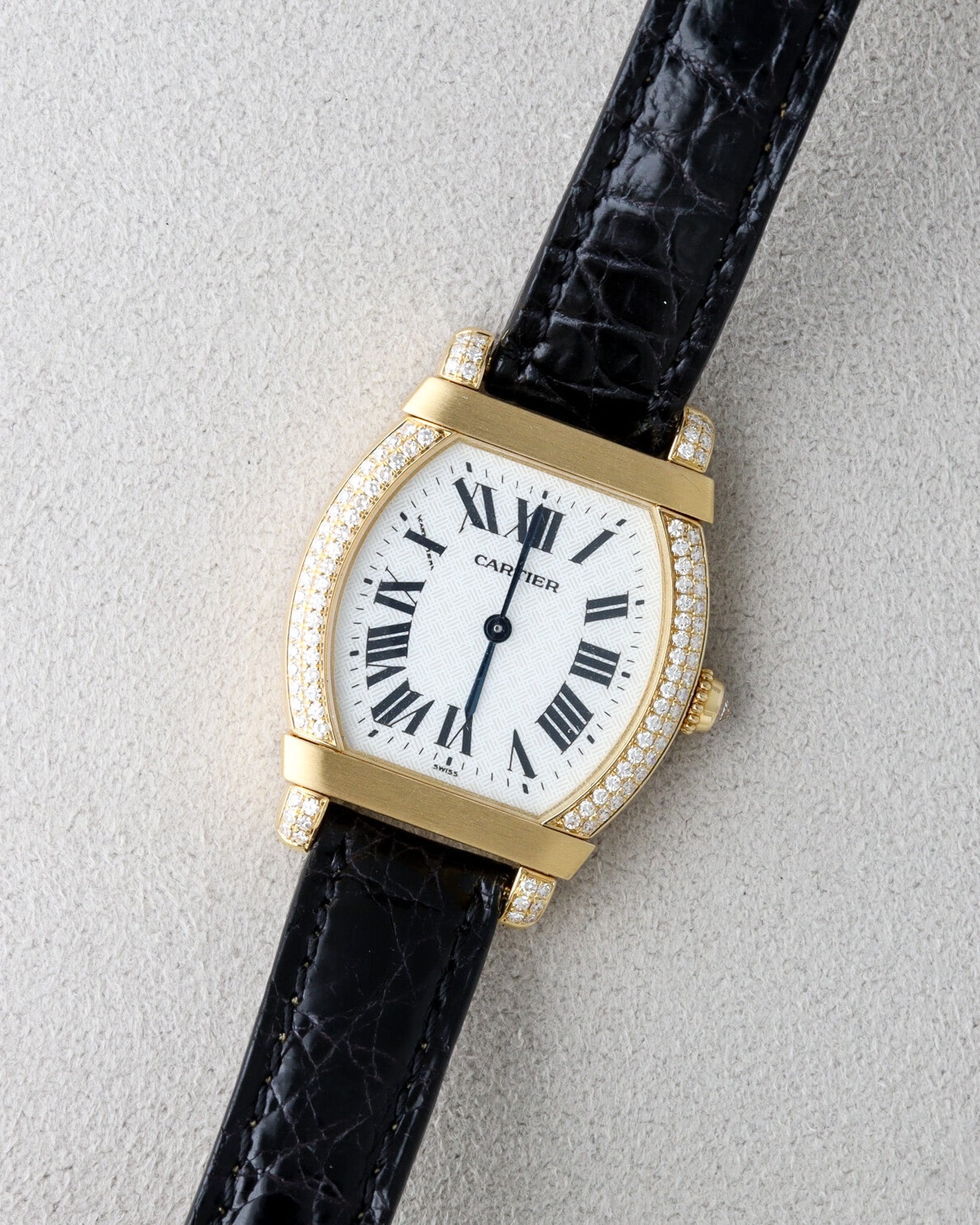 Cartier Tortue Chinoise One-Shot Item YG Diamond Leather