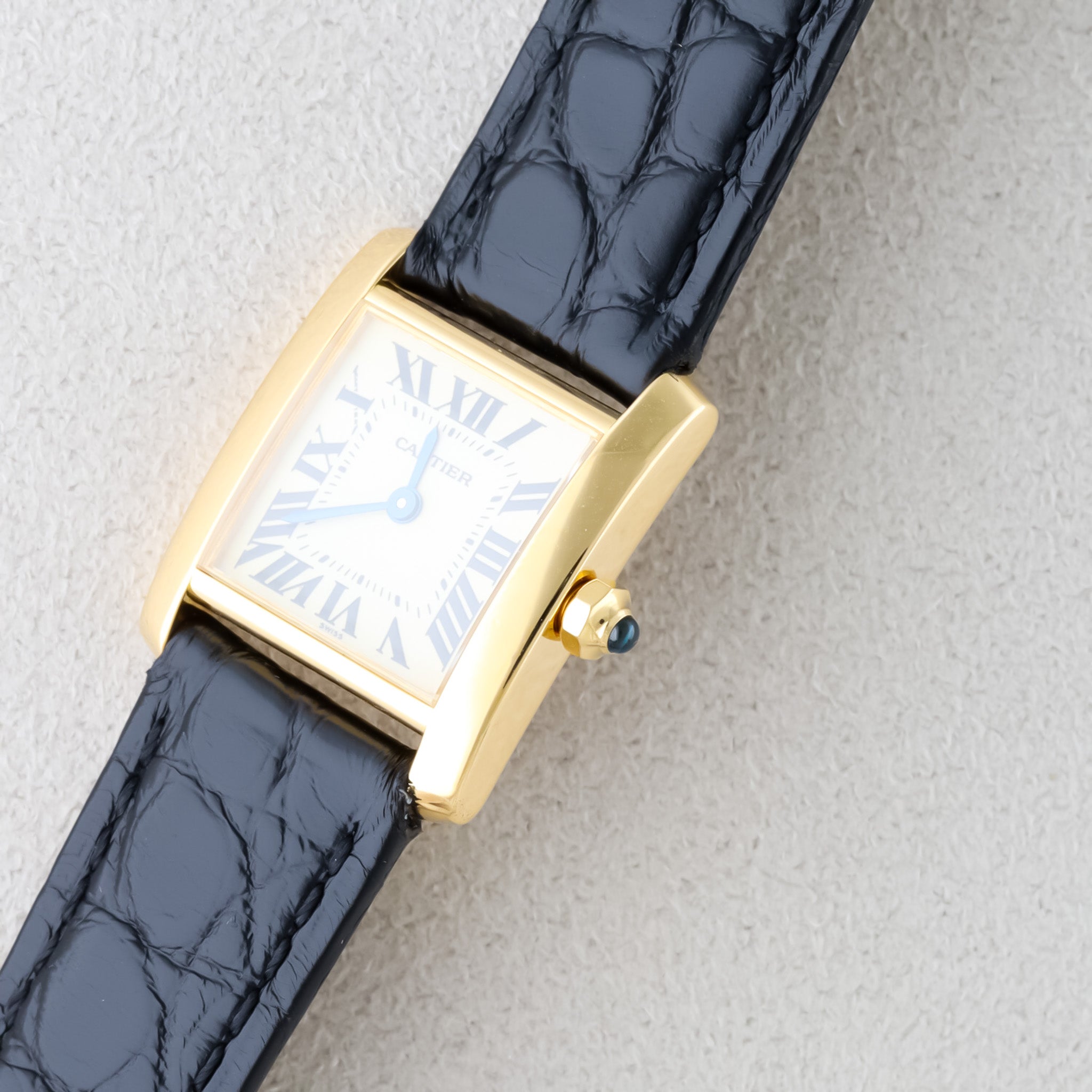 Cartier Tank Française SM Gold × Leather