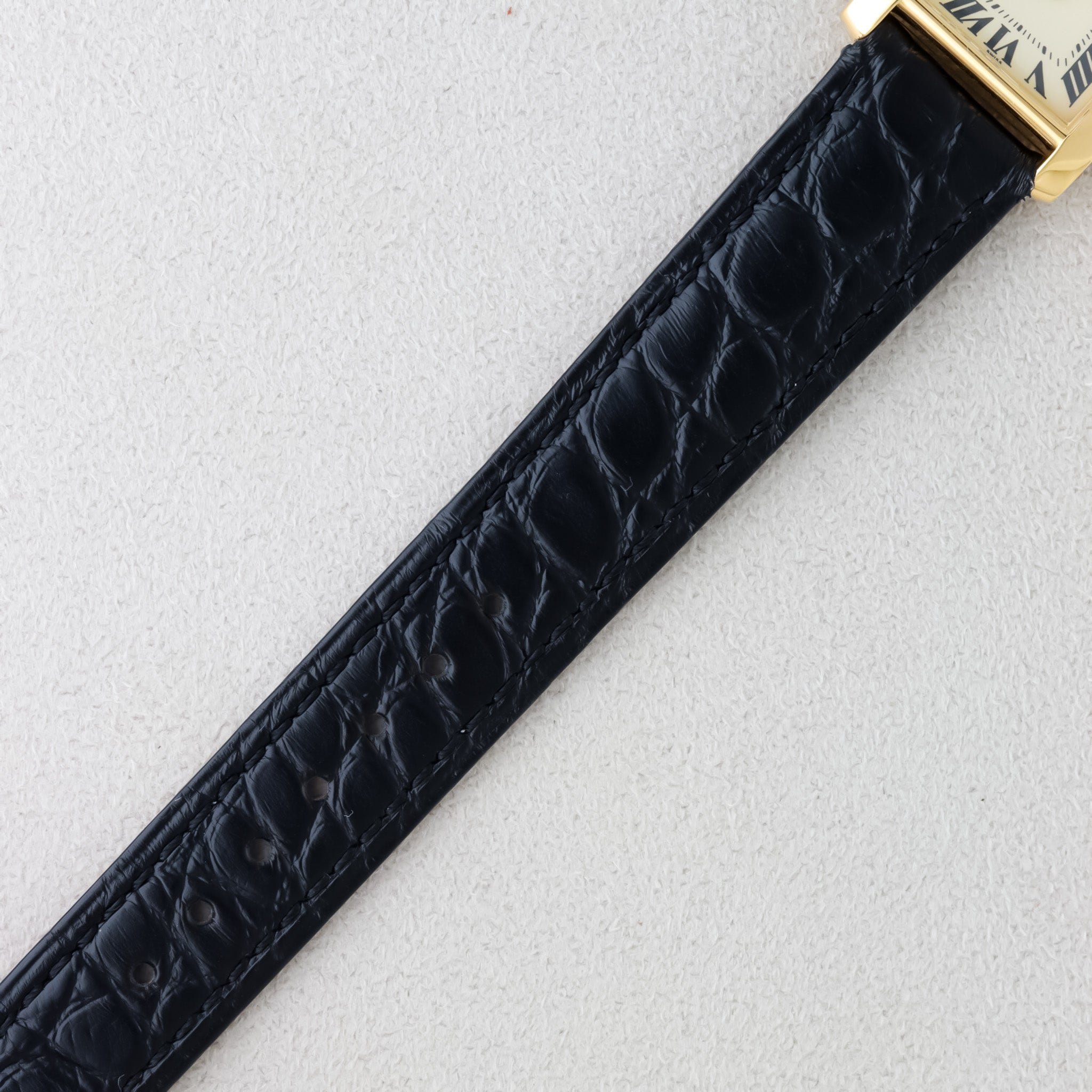 Cartier Tank Française SM Gold × Leather