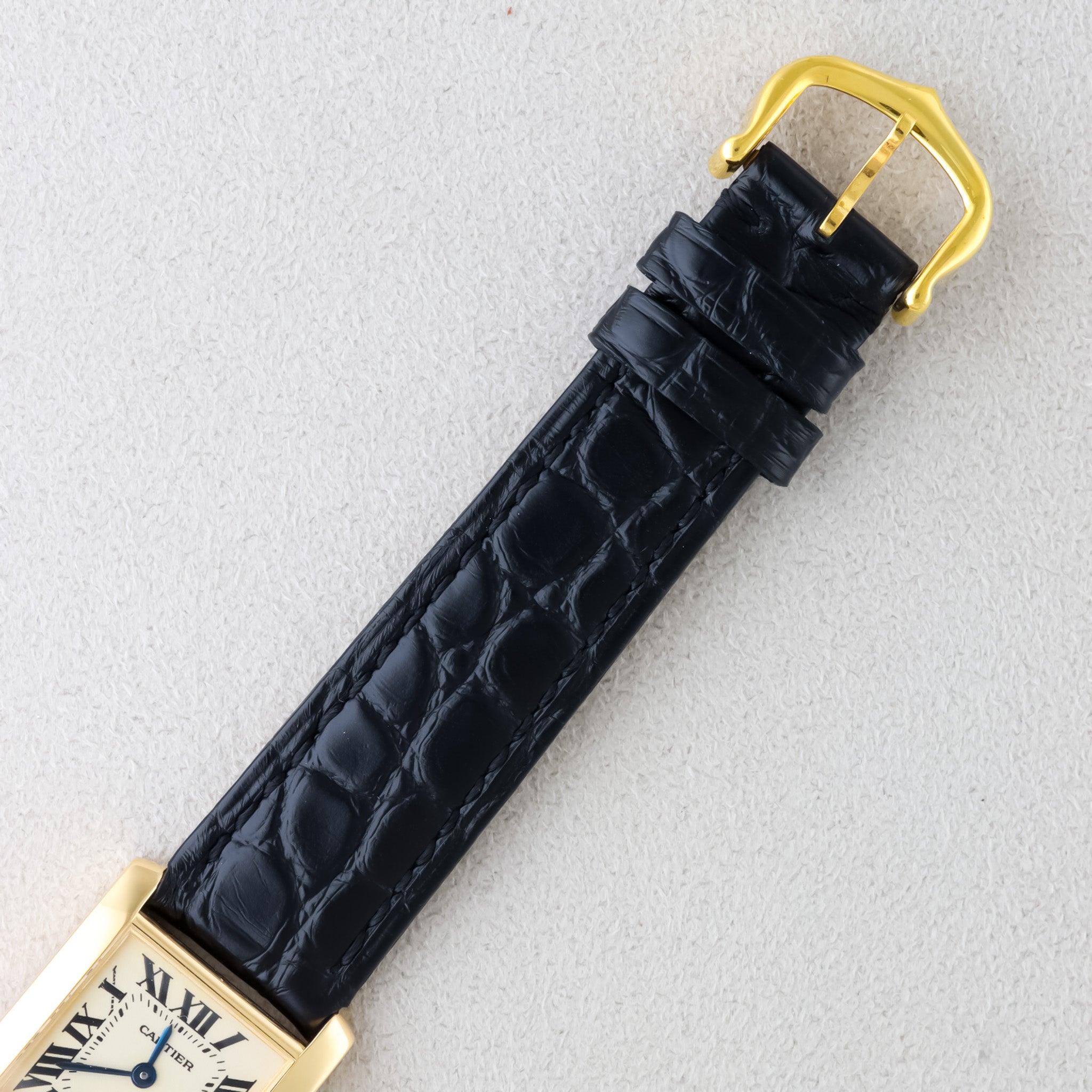 Cartier Tank Française SM Gold × Leather