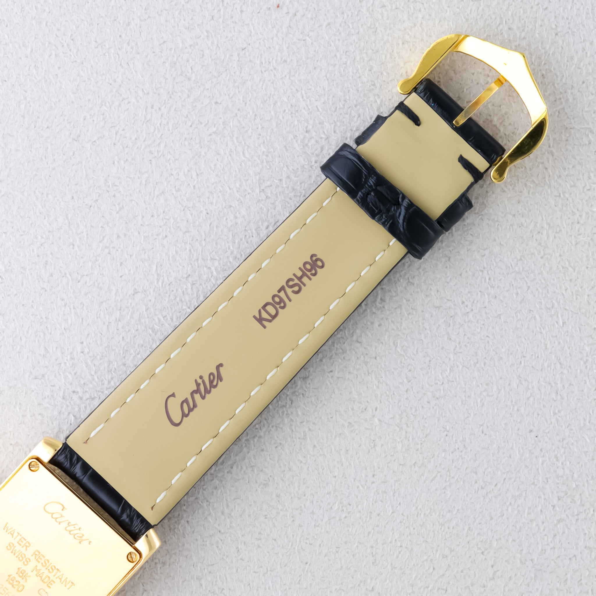 Cartier Tank Française SM Gold × Leather
