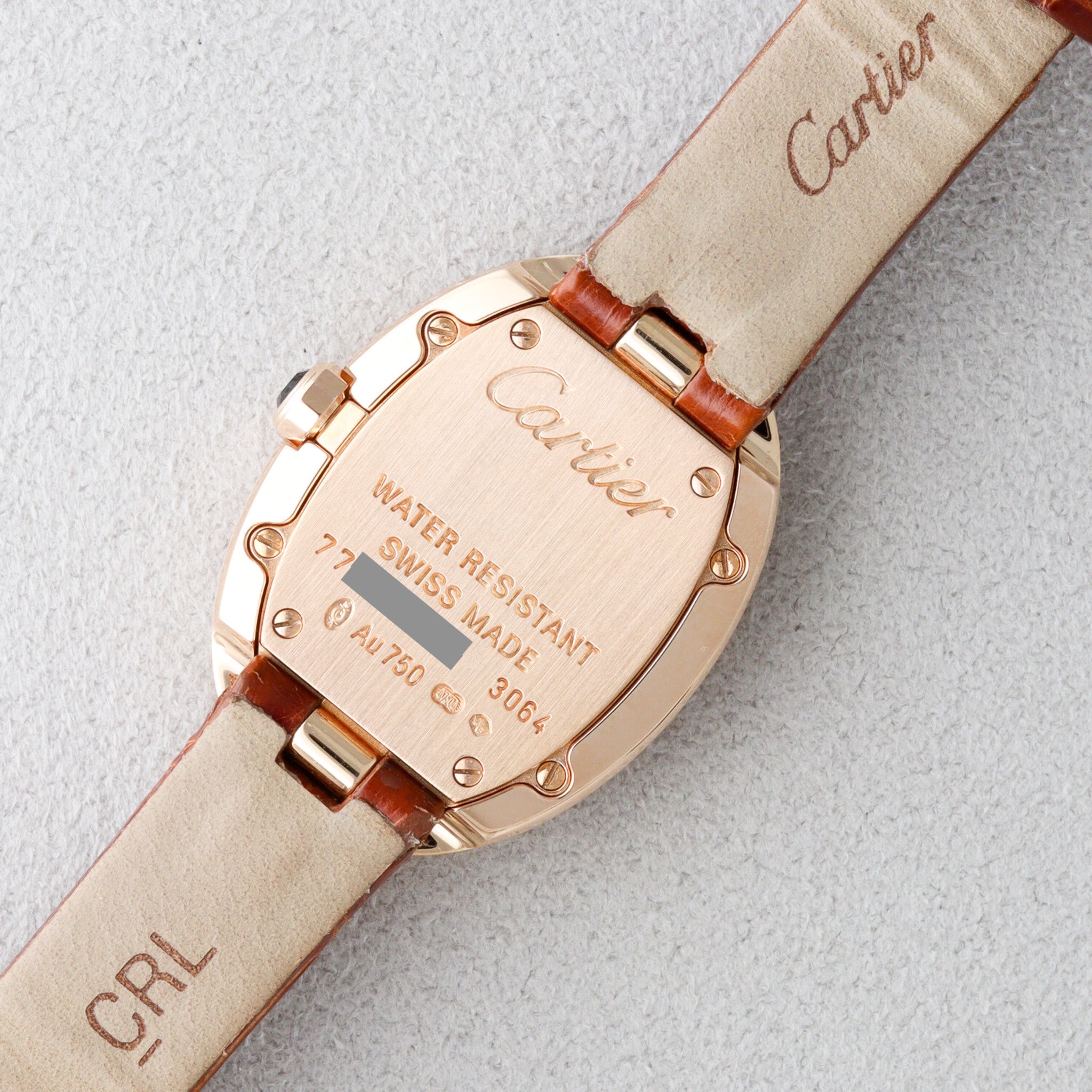 Cartier Baignoire Small Pink Gold Leather