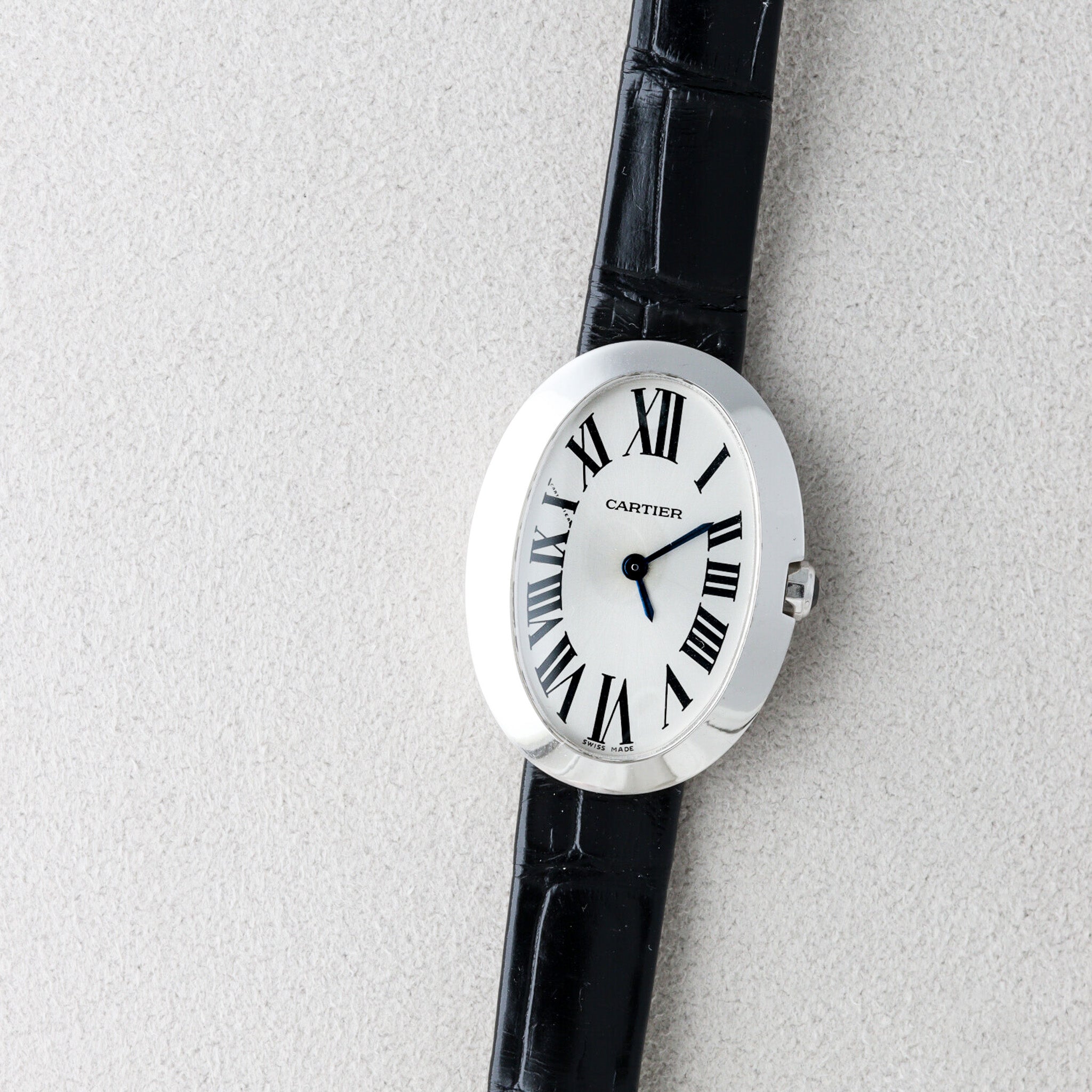 Cartier Baignoire SM White Gold Leather
