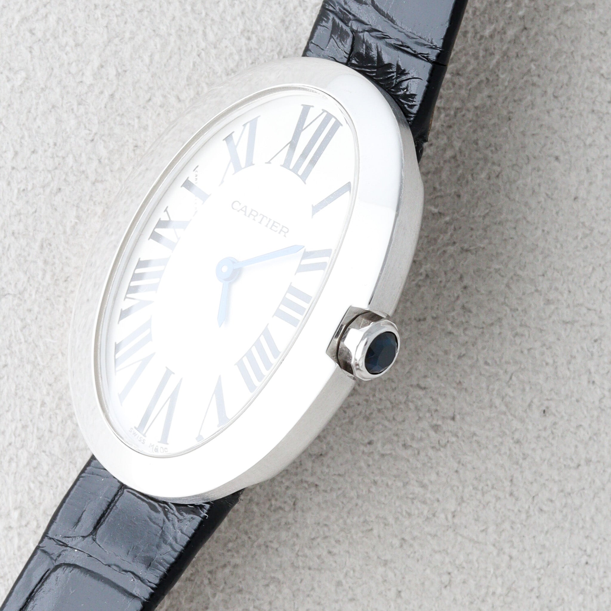 Cartier Baignoire SM White Gold Leather