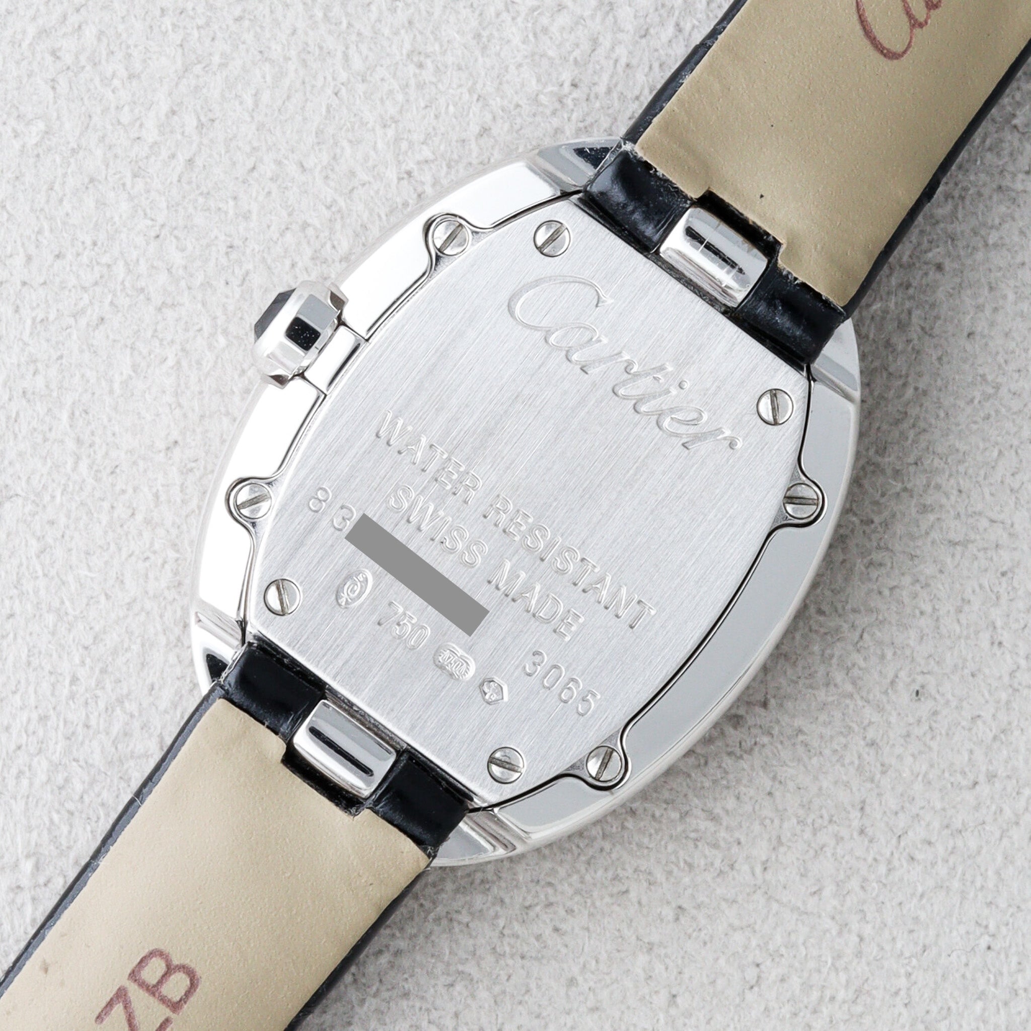 Cartier Baignoire SM White Gold Leather