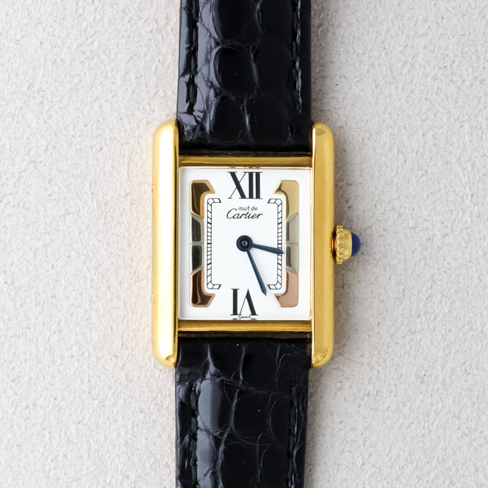 Cartier / Must de Cartier Tank / SM / Quartz / Must Tank SM Trinity Dial