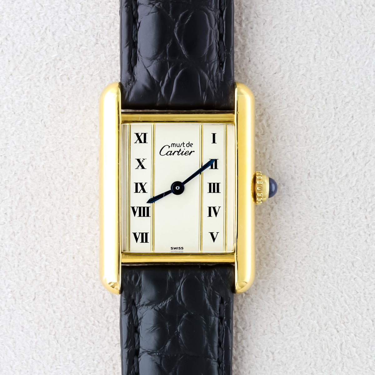 Cartier Must Tank Small Straight Roman Numerals