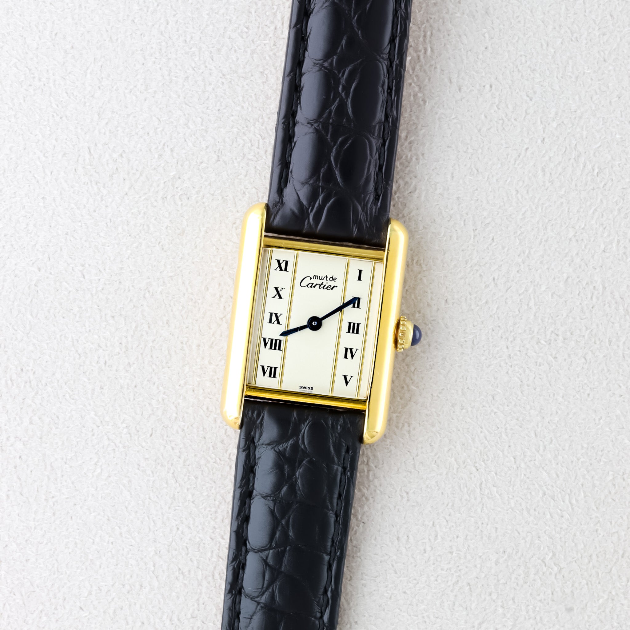 Cartier Must Tank Small Straight Roman Numerals