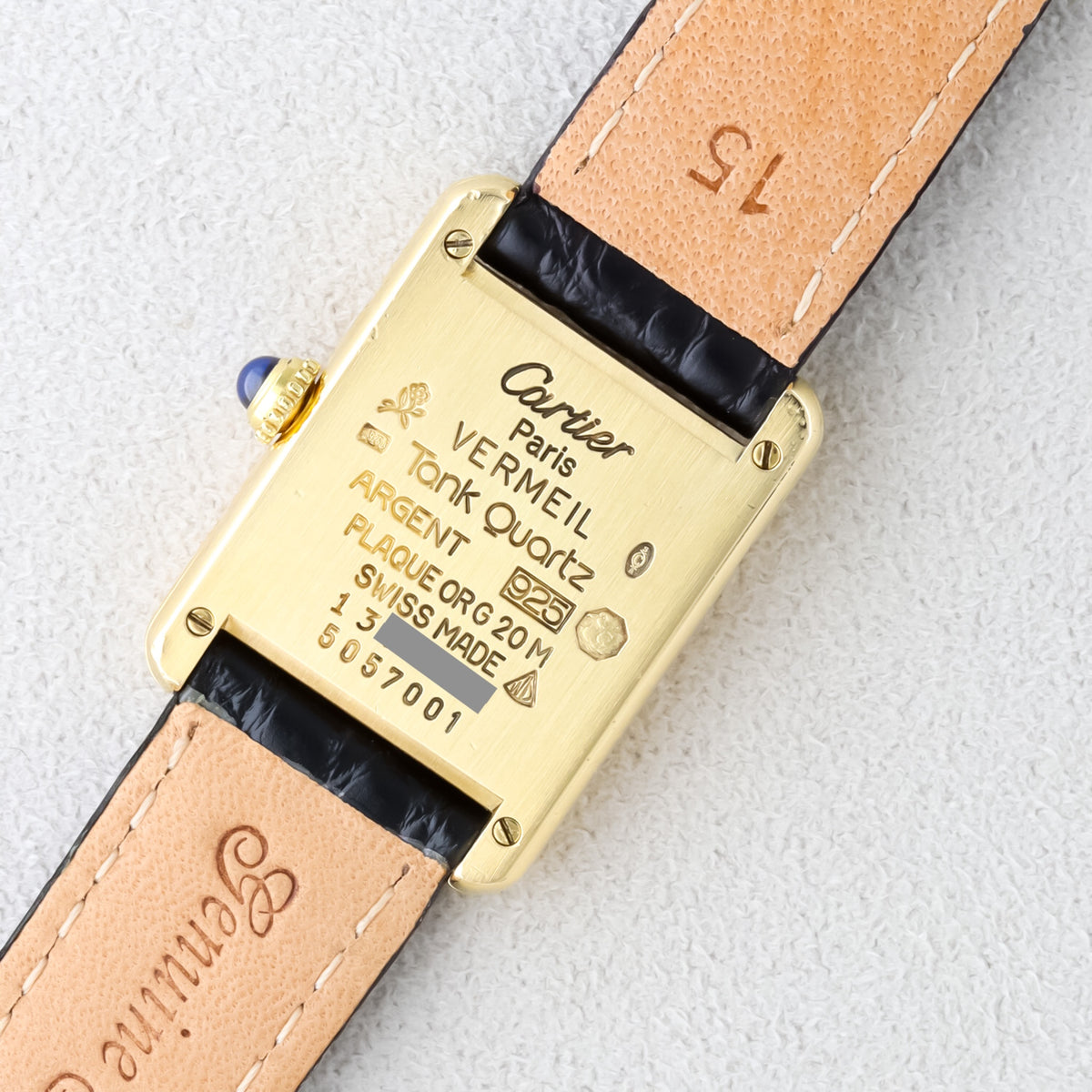 Cartier Must Tank Small Straight Roman Numerals