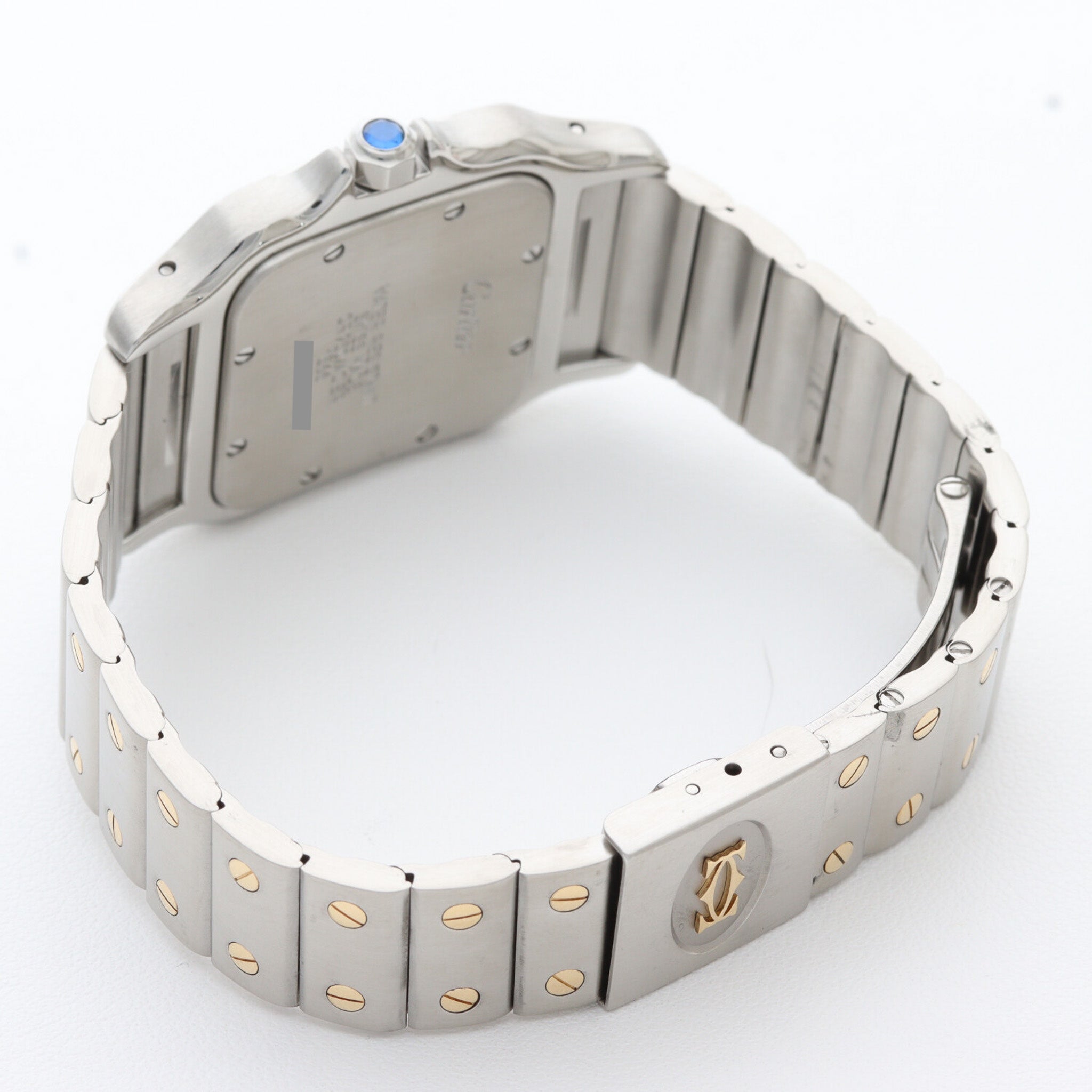 Cartier Santos Galbée LM Quartz Two-Tone Gray Dial