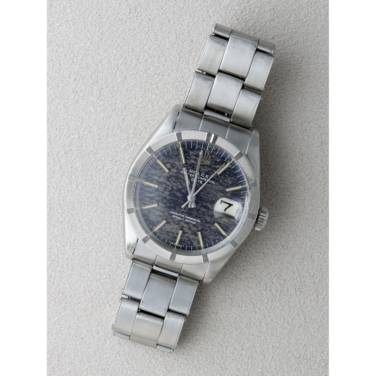 Rolex Oyster Perpetual Date with Aged Blue Dial