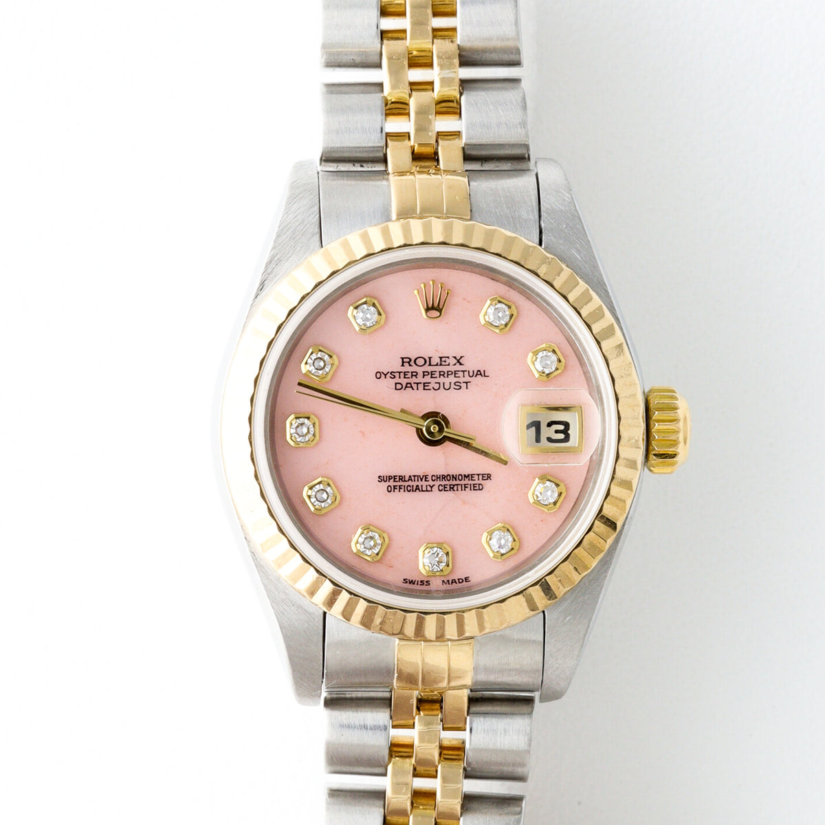 勞力士 Datejust 粉紅蛋白石錶盤間金款