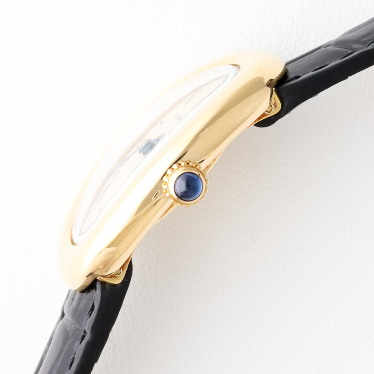 Cartier Baignoire SM 18K Yellow Gold Leather Strap Watch