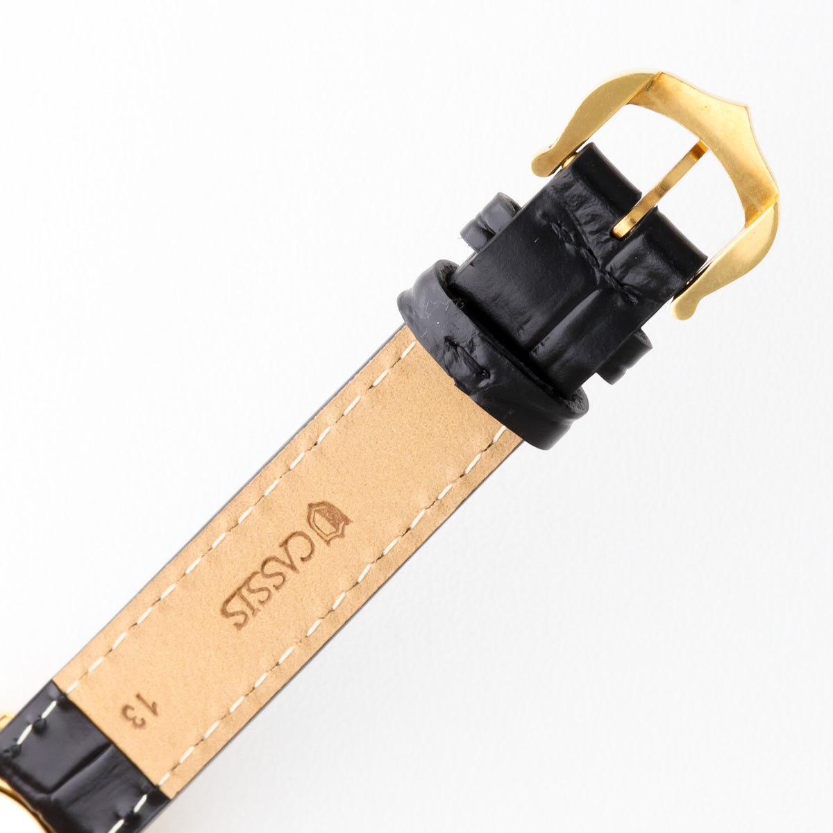 Cartier Baignoire SM 18K Yellow Gold Leather Strap Watch