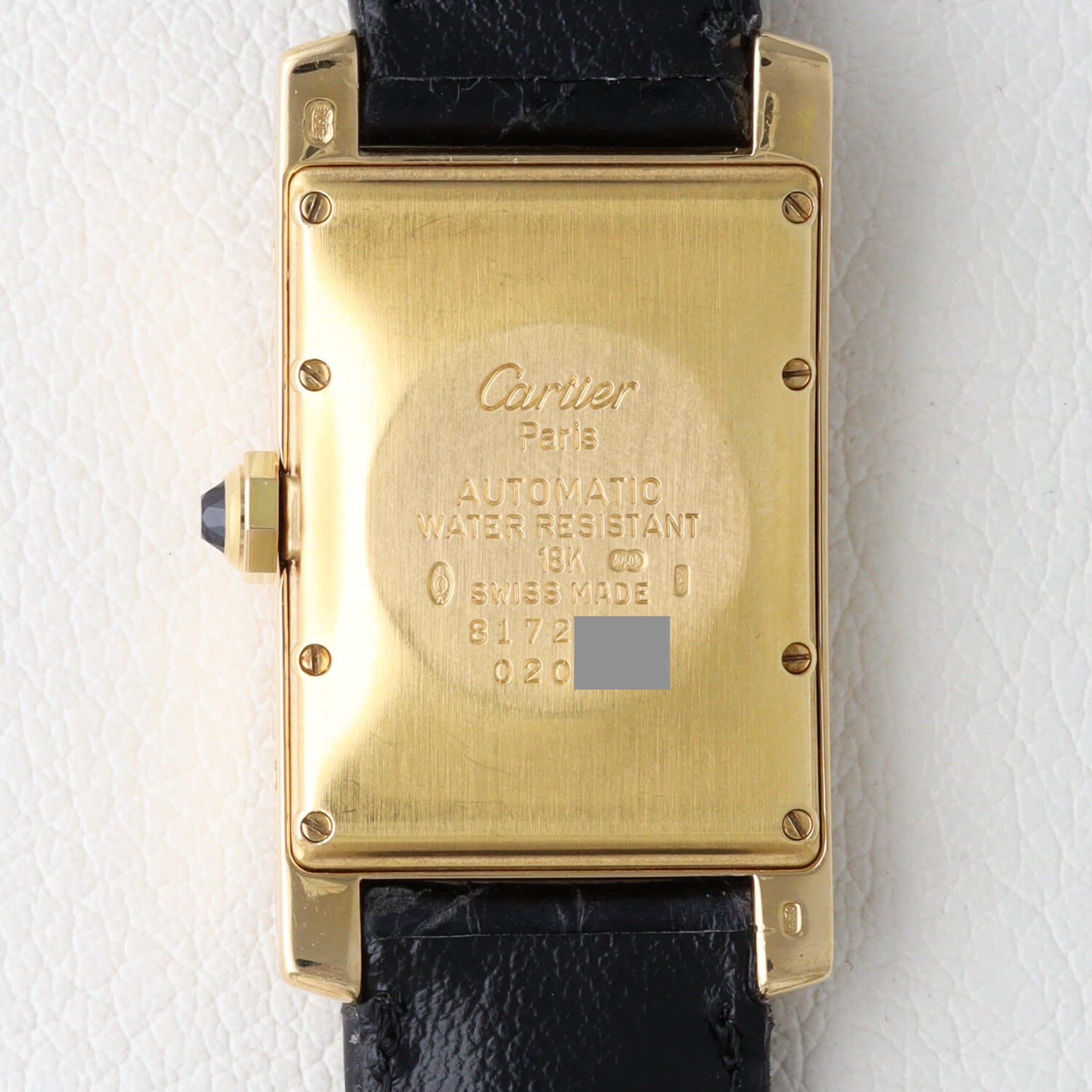 カルティエ タンクアメリカン  自動巻き YG　Ref.8172984