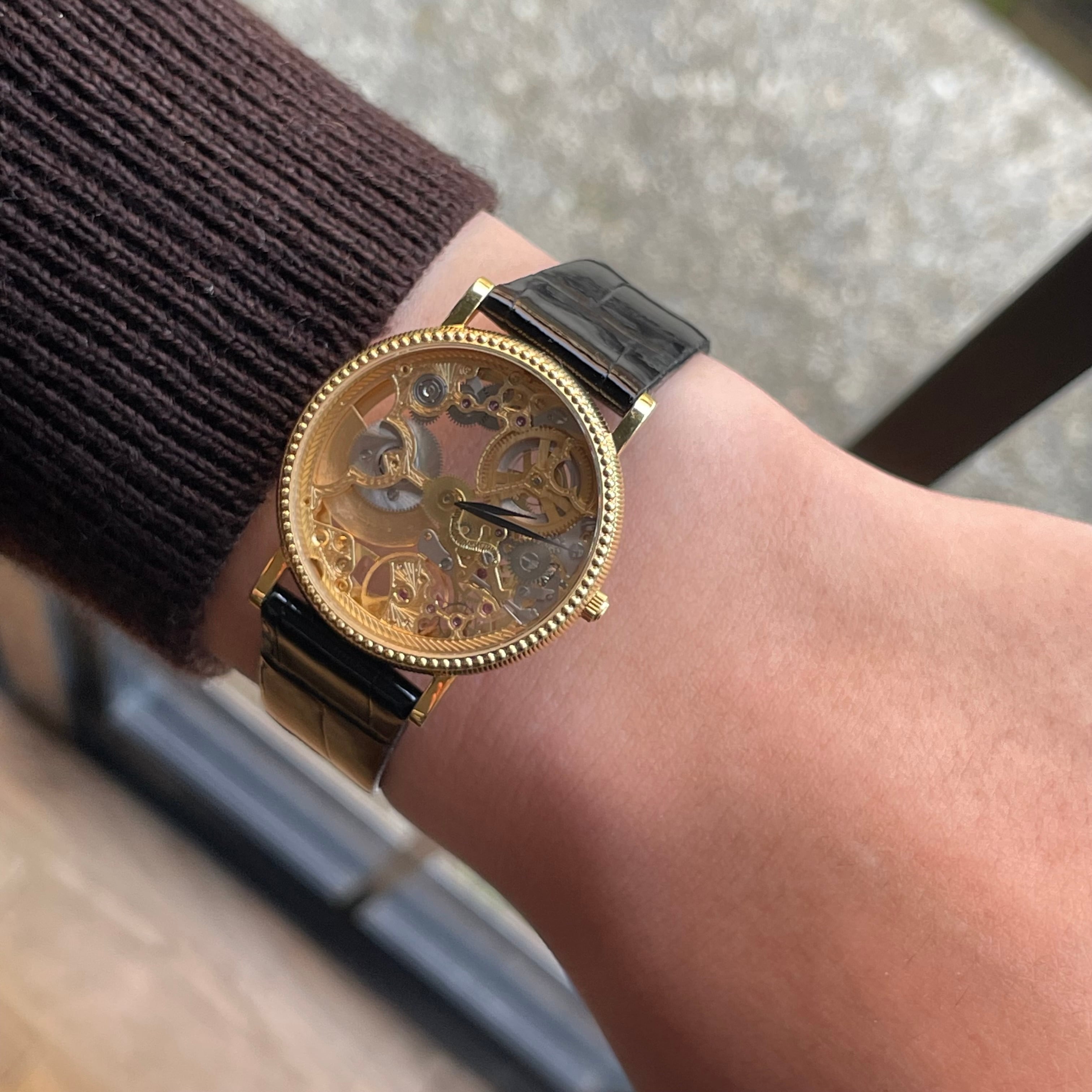 UNIVERSAL GENEVE スケルトン 18kYG 自動巻き マイクロローター 151.11.662